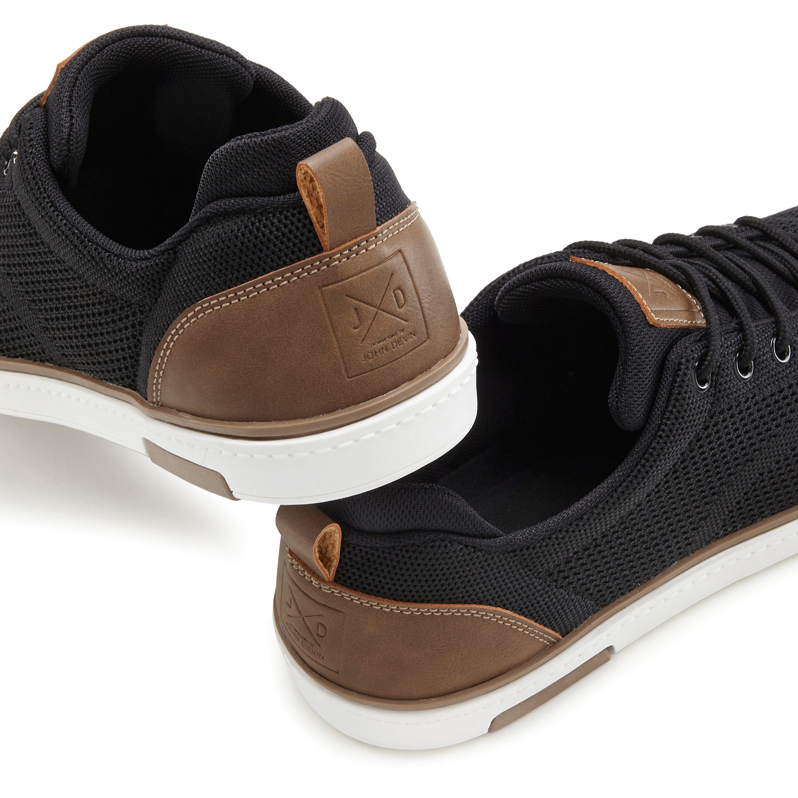 John Devin Sneakers Veterschoenen met mesh-look, vrijetijdsschoen, lage schoen unisex vegan