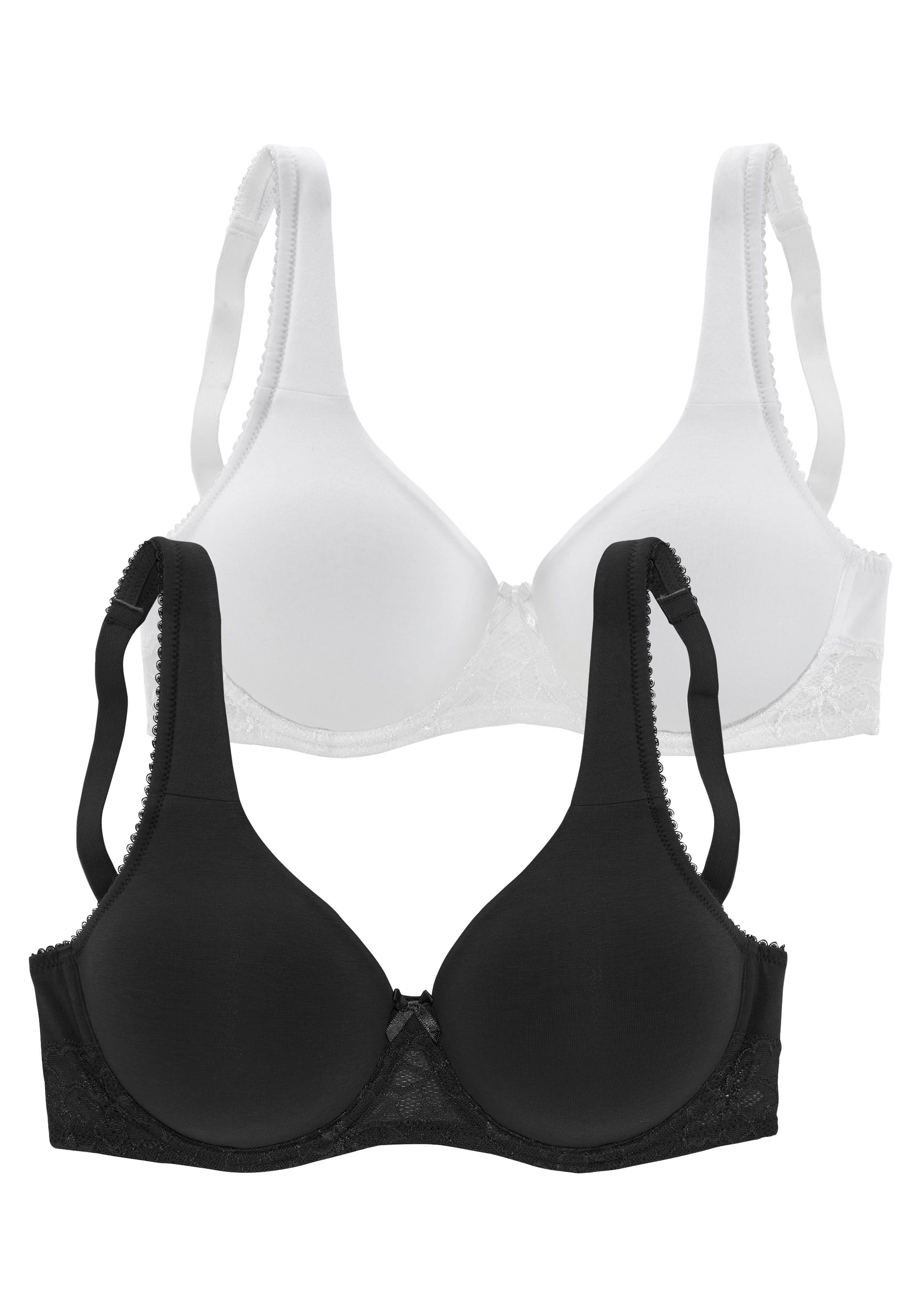 Nuance T-shirt-bh met beugel en ongevoerde cups (Set van 2)