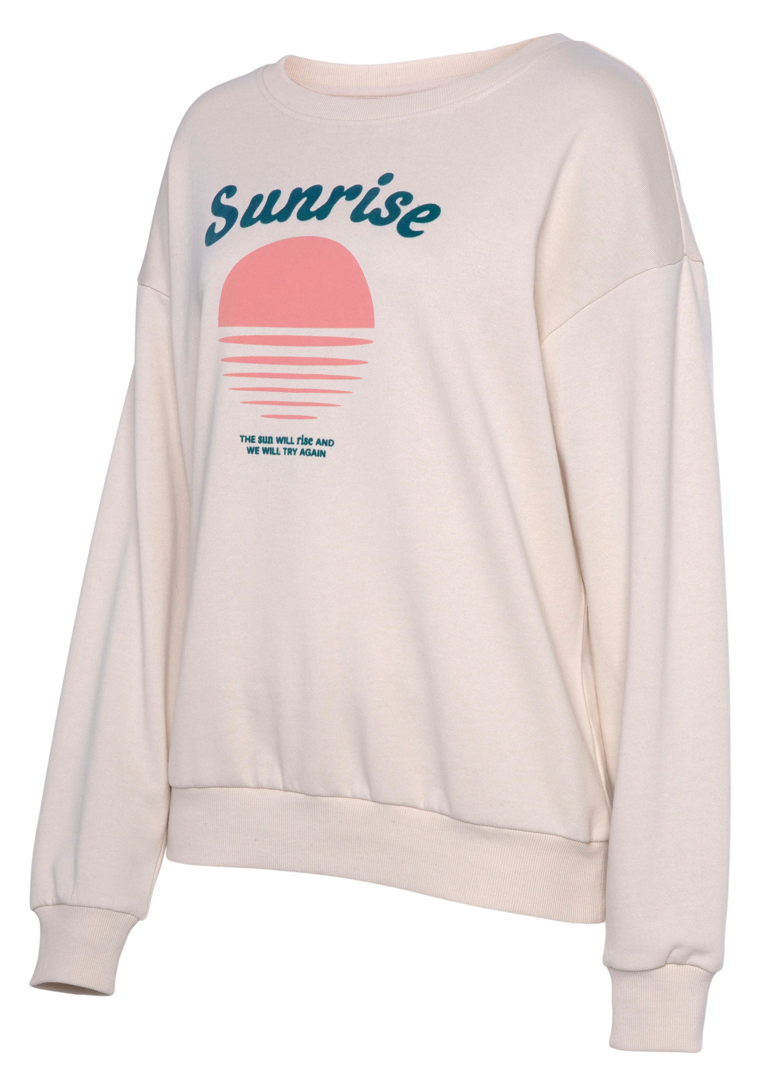 Vivance Sweater -Pullover met mooie frontprint, loungewear