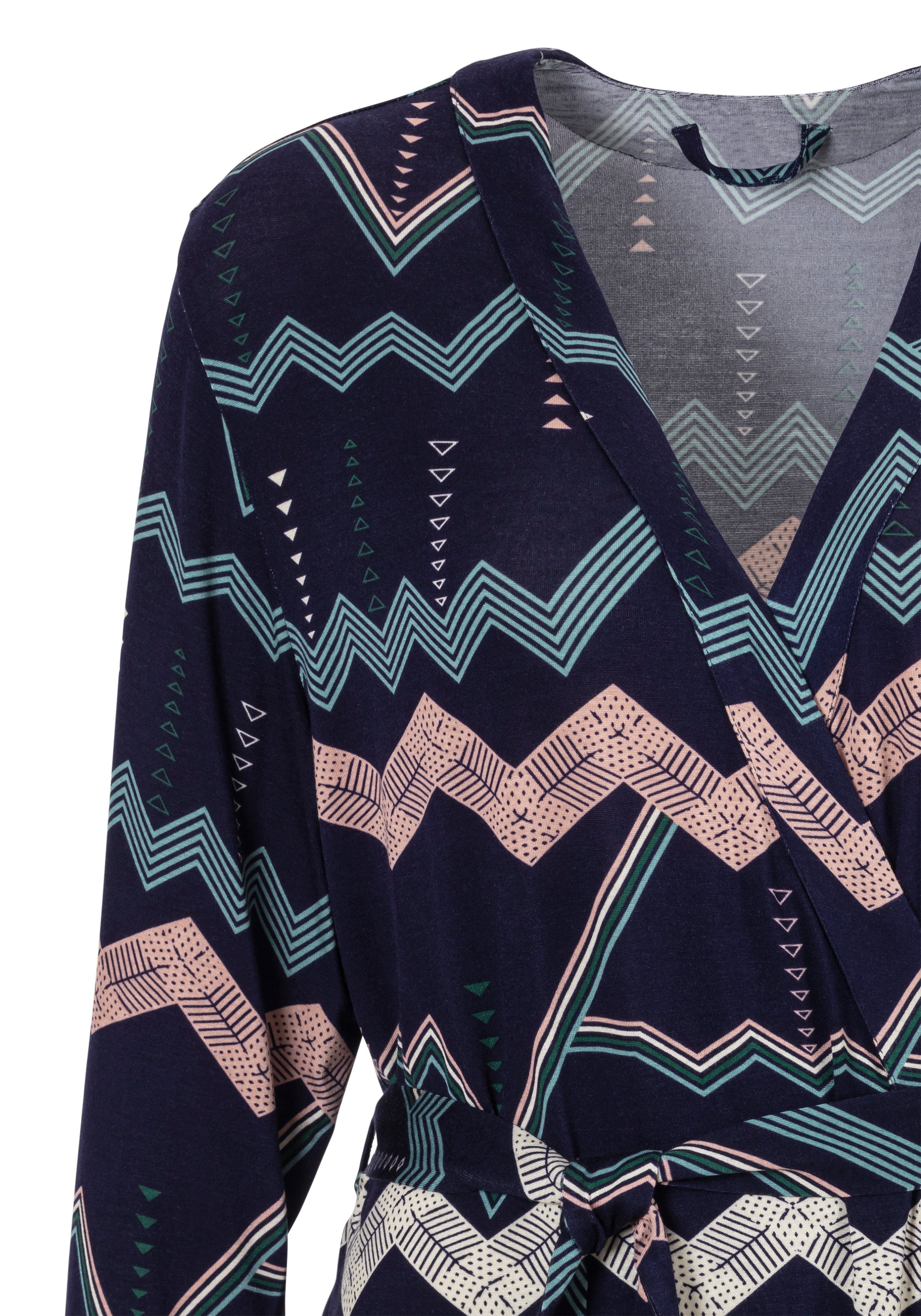Lascana Kimono met grafisch zigzagmotief