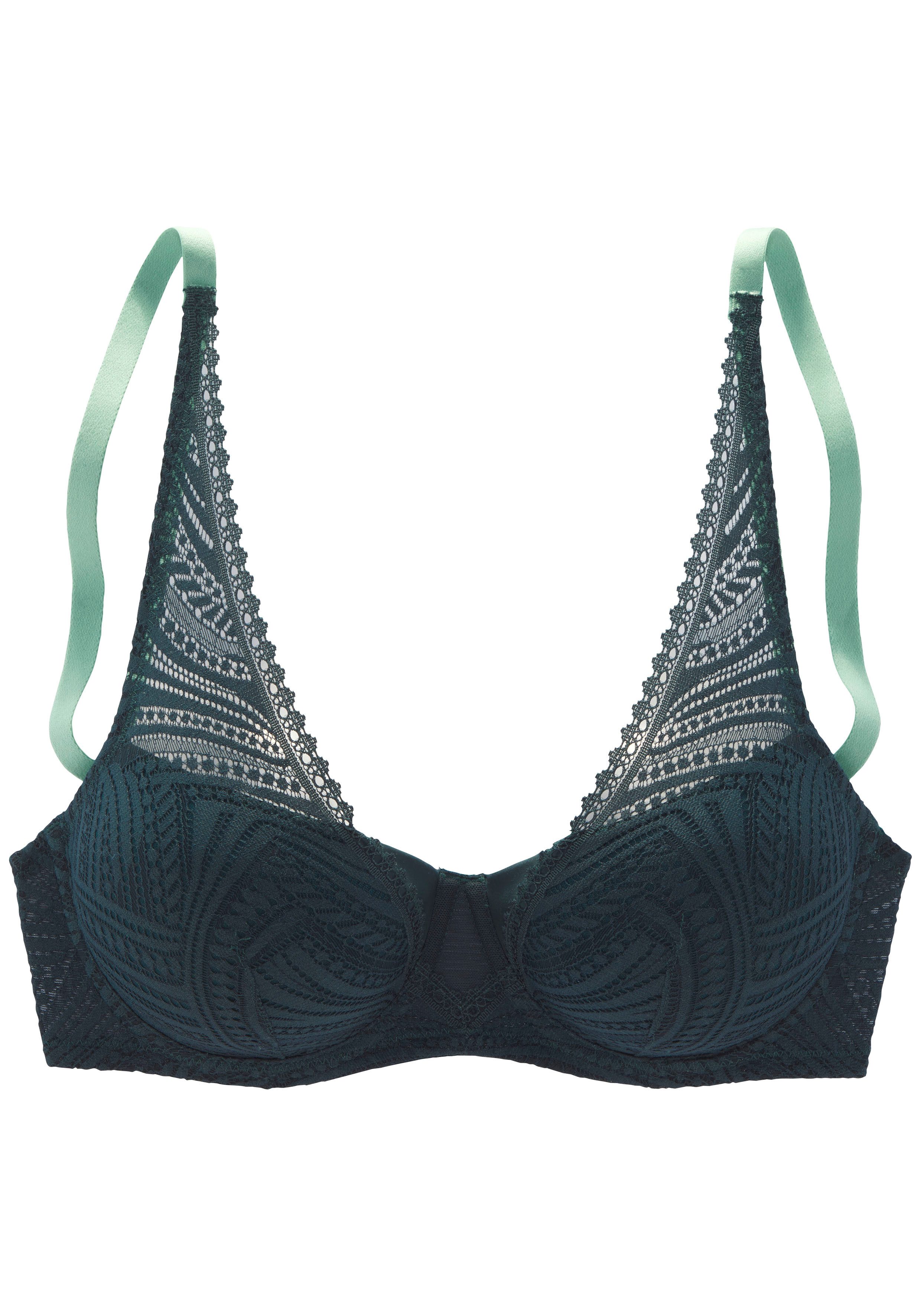 s.Oliver RED LABEL Beachwear Bh met steuncups Clemence met modieus kant in high-apex vorm, lingerie