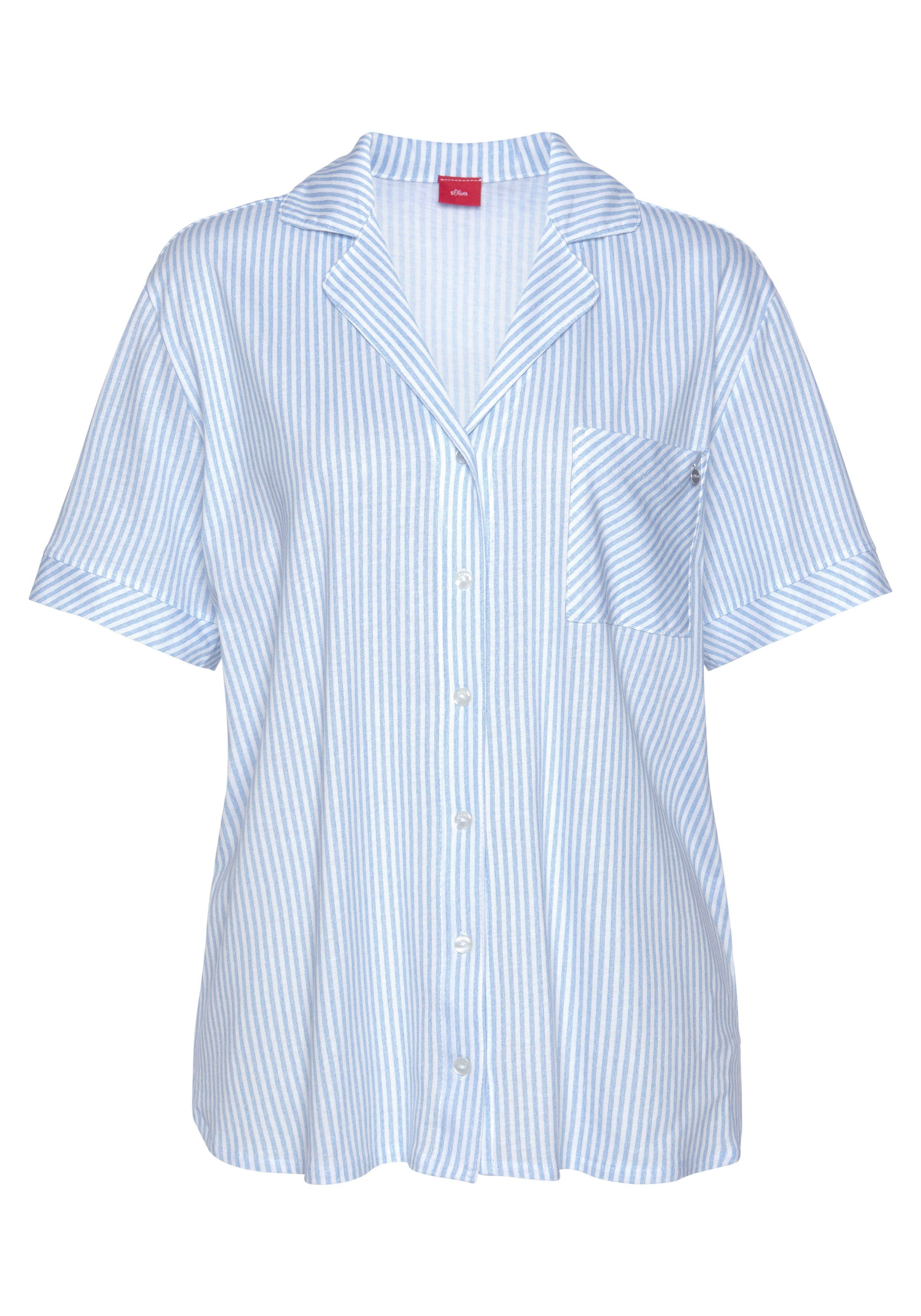 s.Oliver RED LABEL Beachwear Pyjama top met opgestikte borstzak