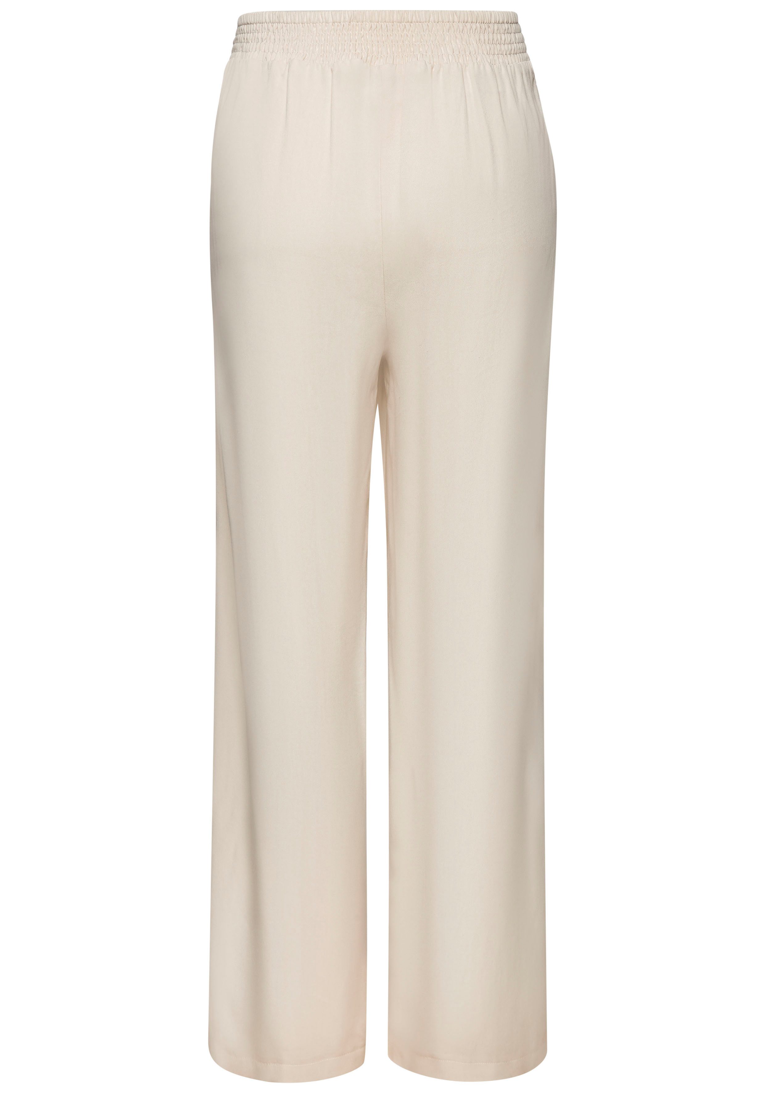 Vivance Palazzobroek met sierketting, plooibroek, instapbroek, elegant