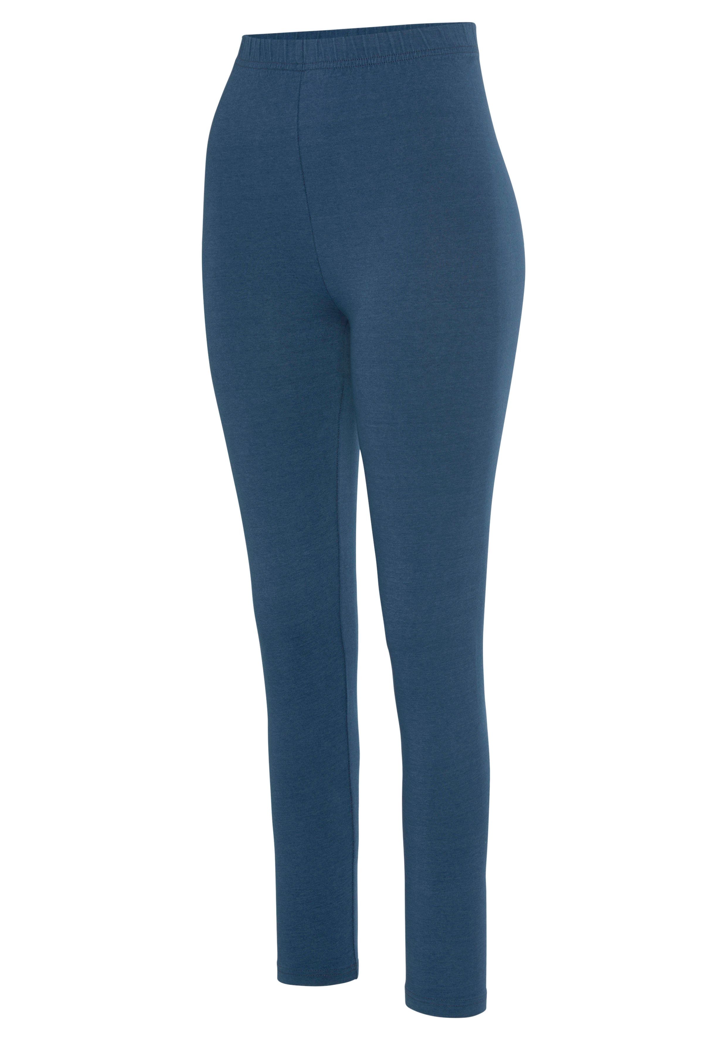 vivance active Legging met rubberen tailleband, loungewear (2-delig, Set van 2)
