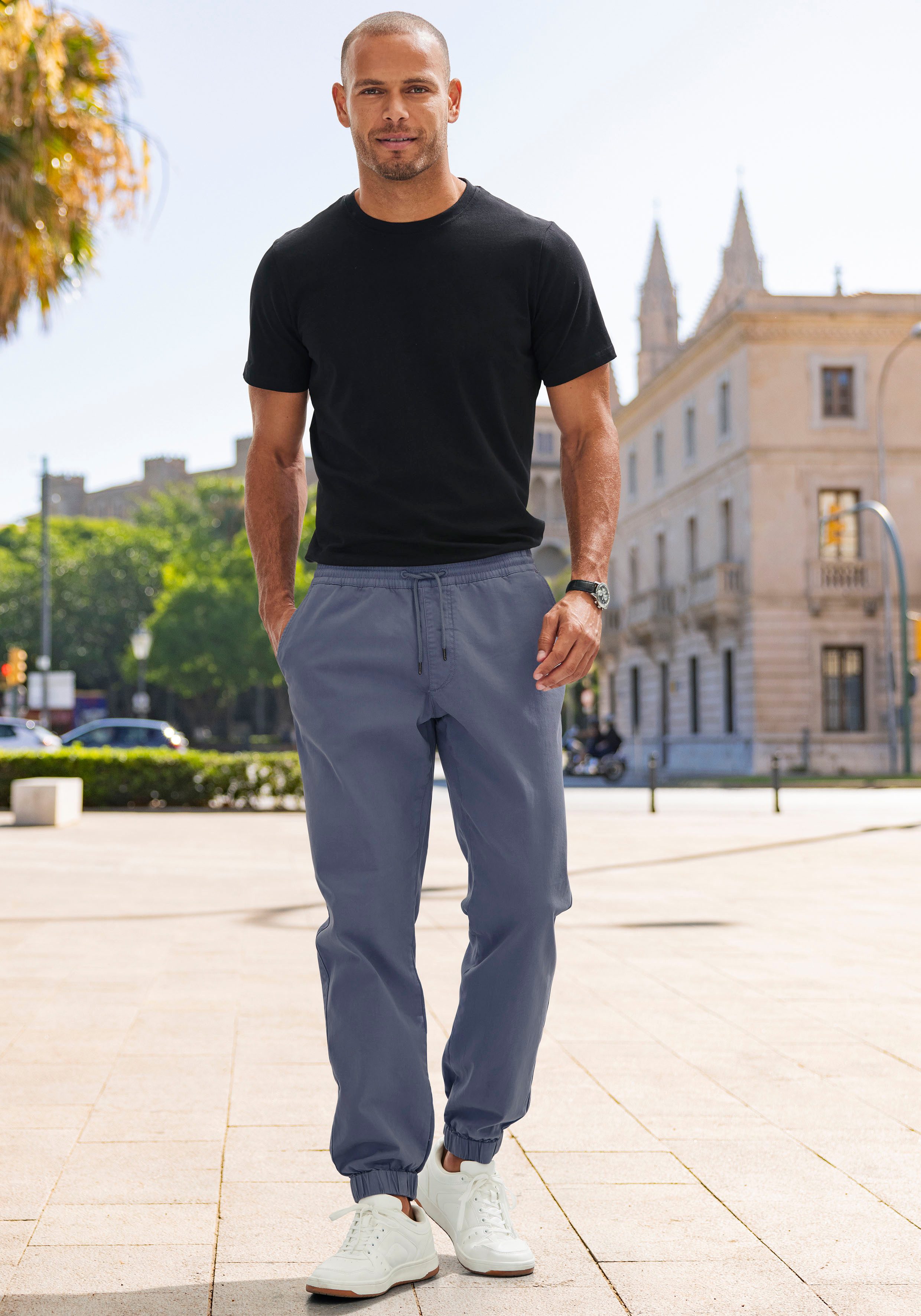 John Devin Joggingbroek Jogpants elastische katoenkwaliteit