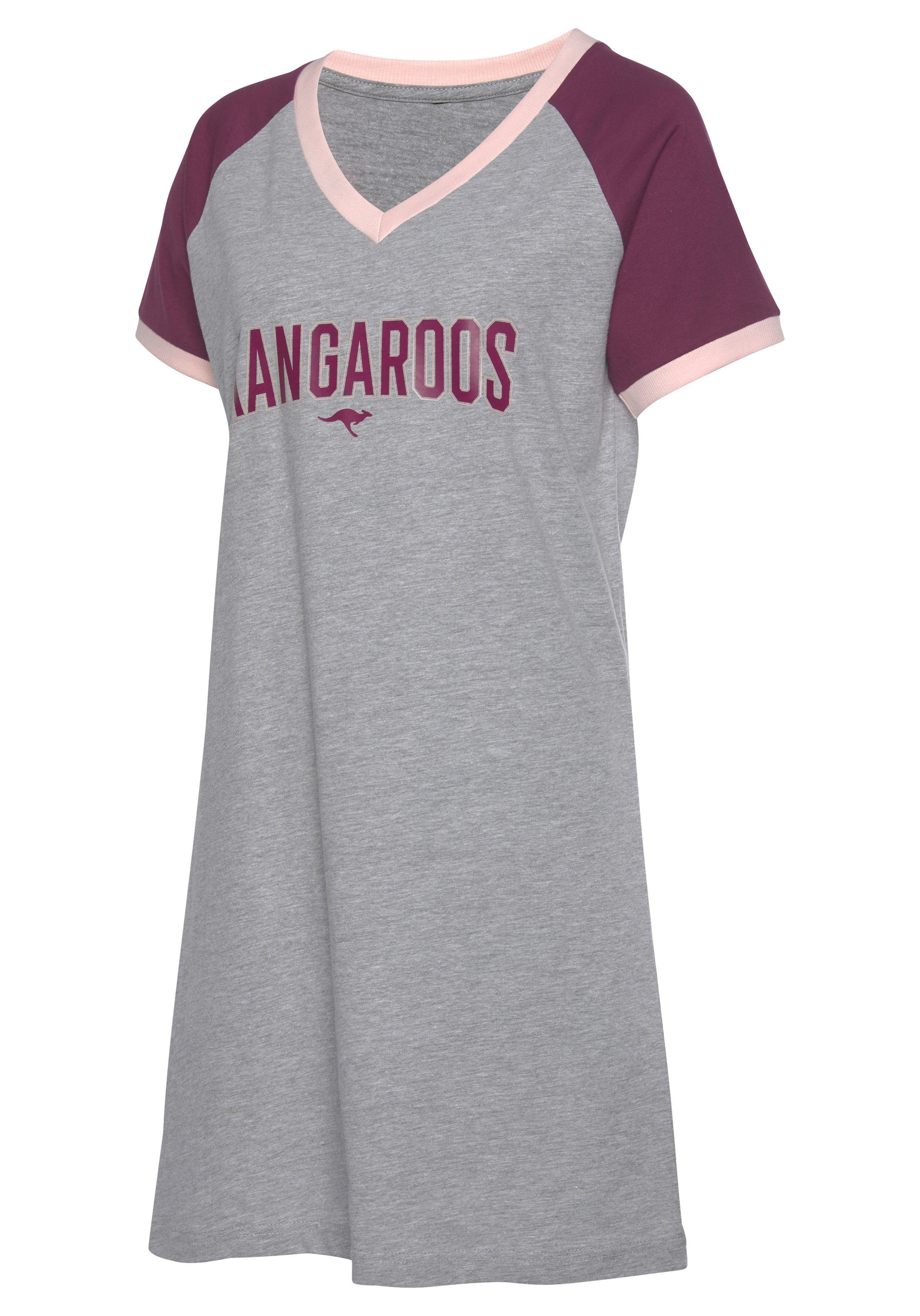 KangaROOS Big-shirt met contrastkleurige raglanmouwen