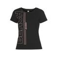 bench. t-shirt met verticale logoprint zwart