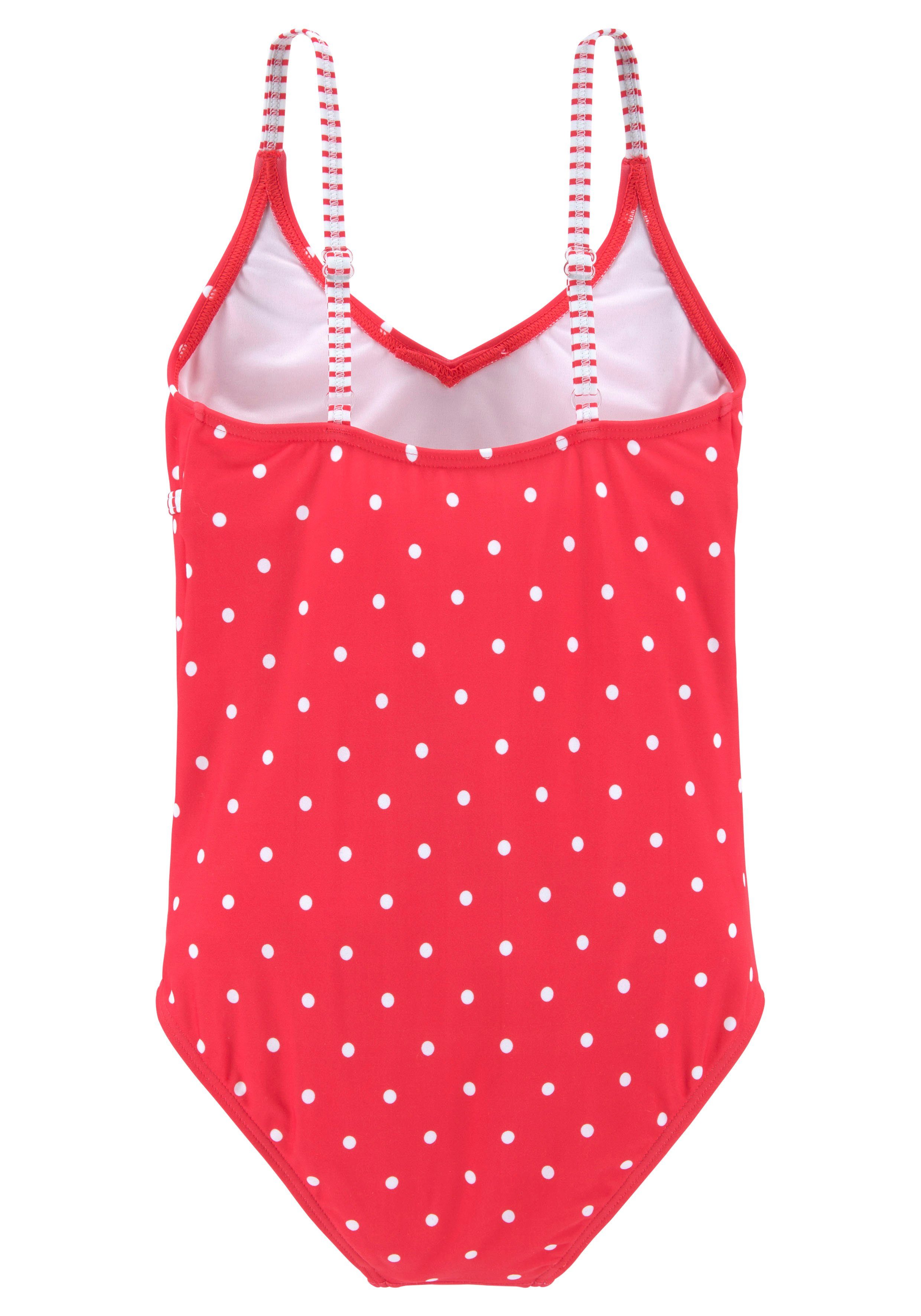 s.oliver red label beachwear badpak audrey kids in stippen-strepenmix rood