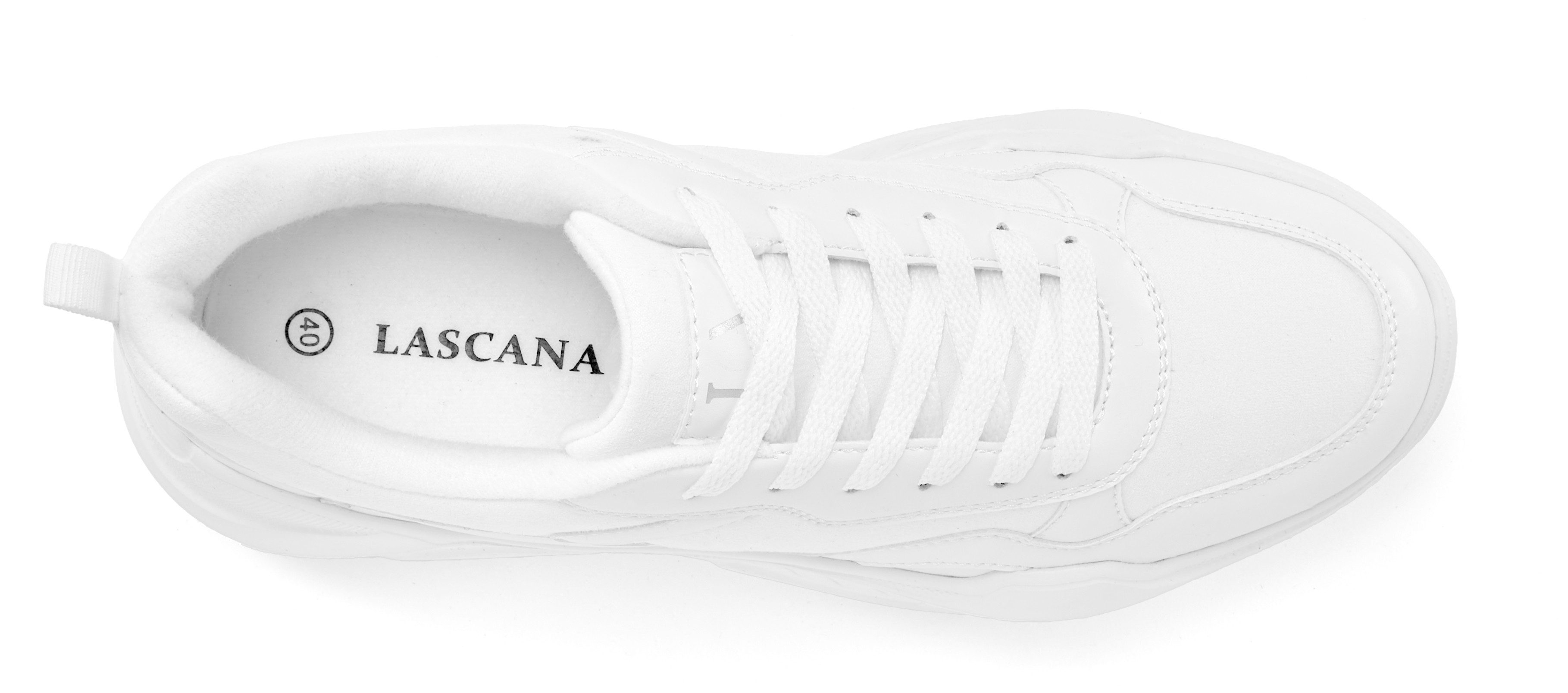 Lascana Sneakers Lage schoen, sportschoen, lichte chunky zool, zachte binnenzool VEGAN