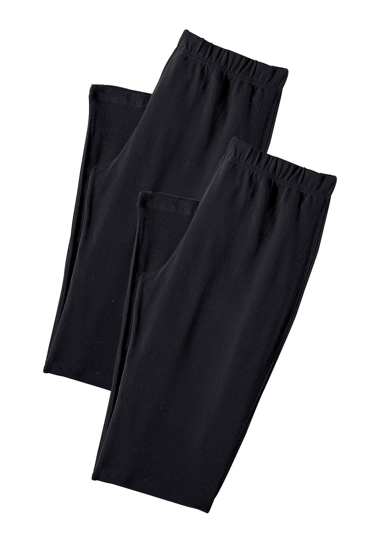 vivance active Legging met rubberen tailleband, loungewear (2-delig, Set van 2)