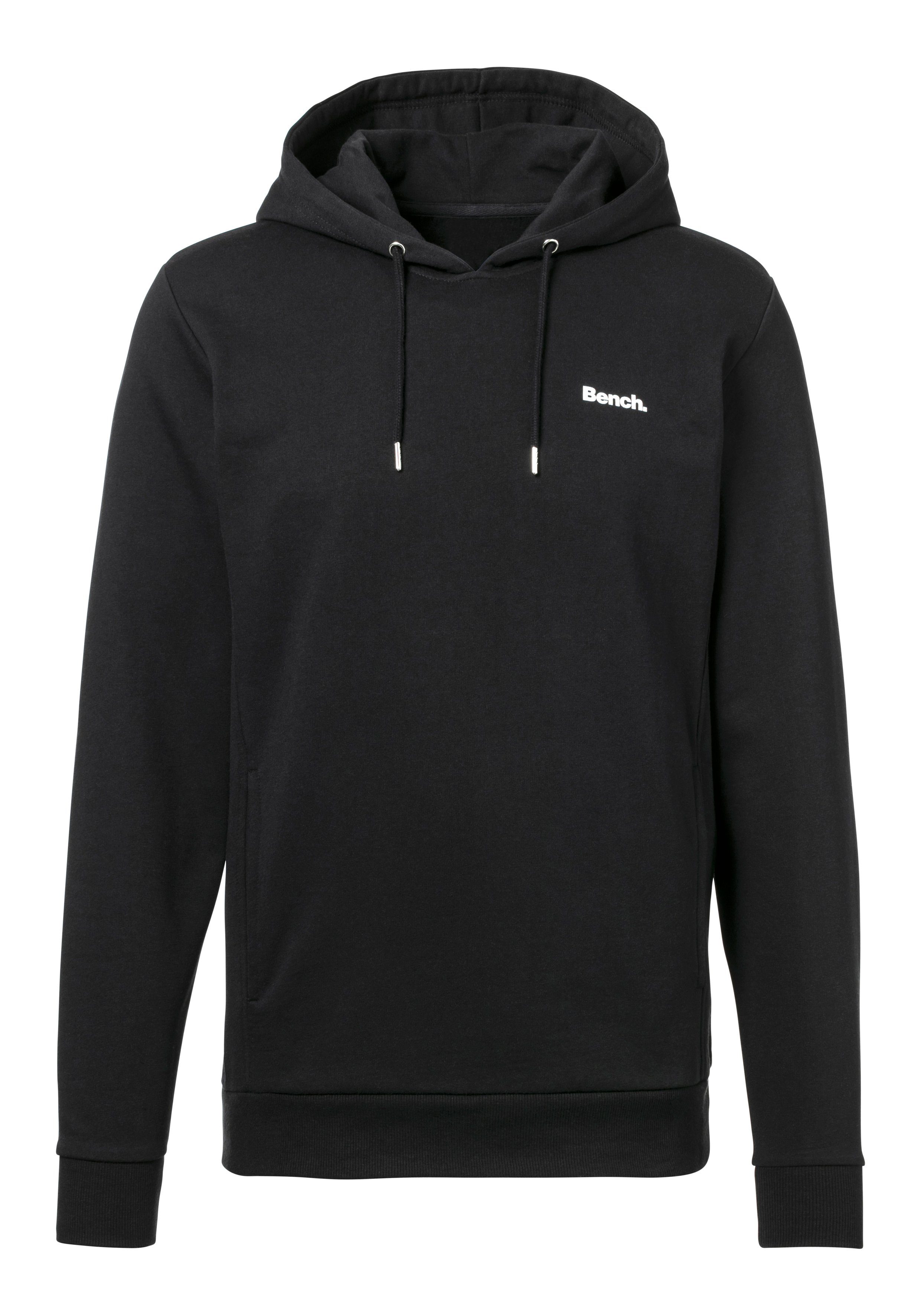 Bench. Loungewear Hoodie Sweatshirt met capuchon en zijzakken, katoenmix heren maat 60/62 zwart