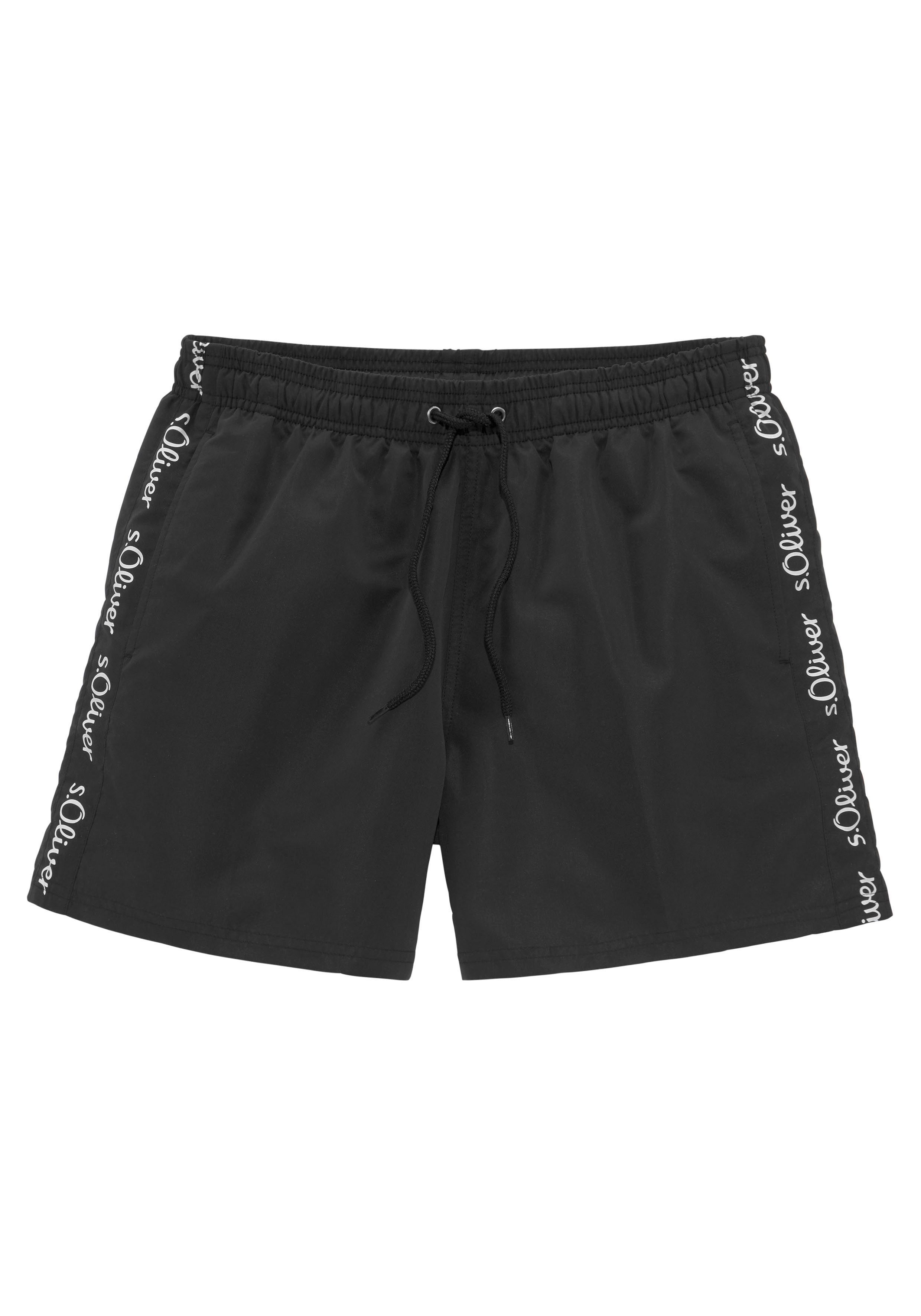s.Oliver RED LABEL Beachwear Zwemshort met merkopschriften