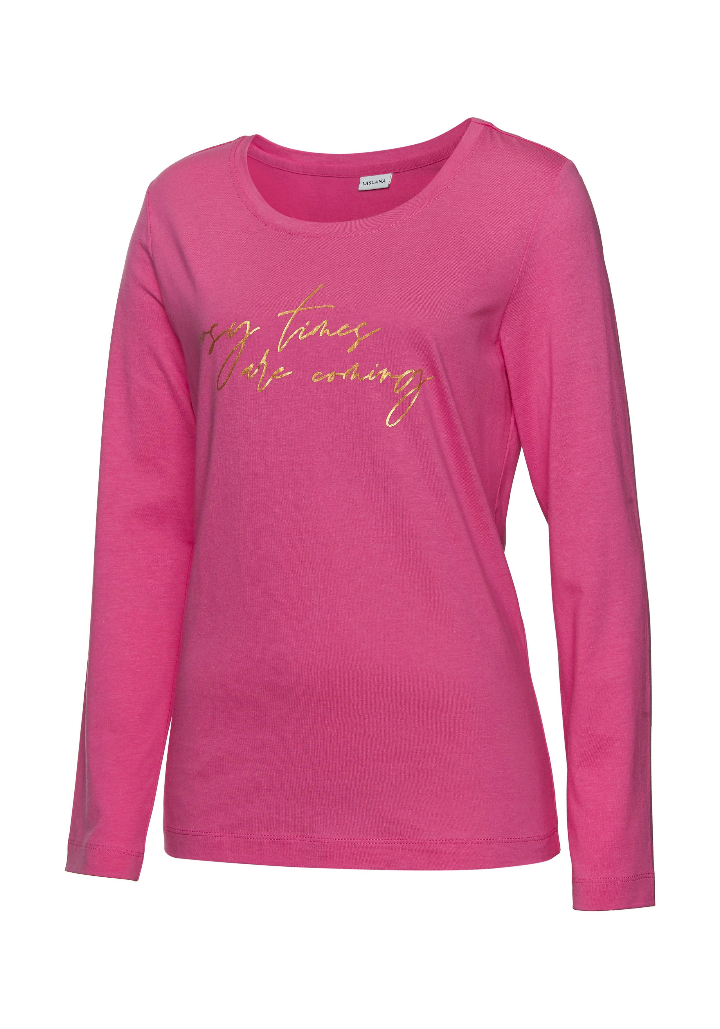 Lascana Pyjama top met folieprint