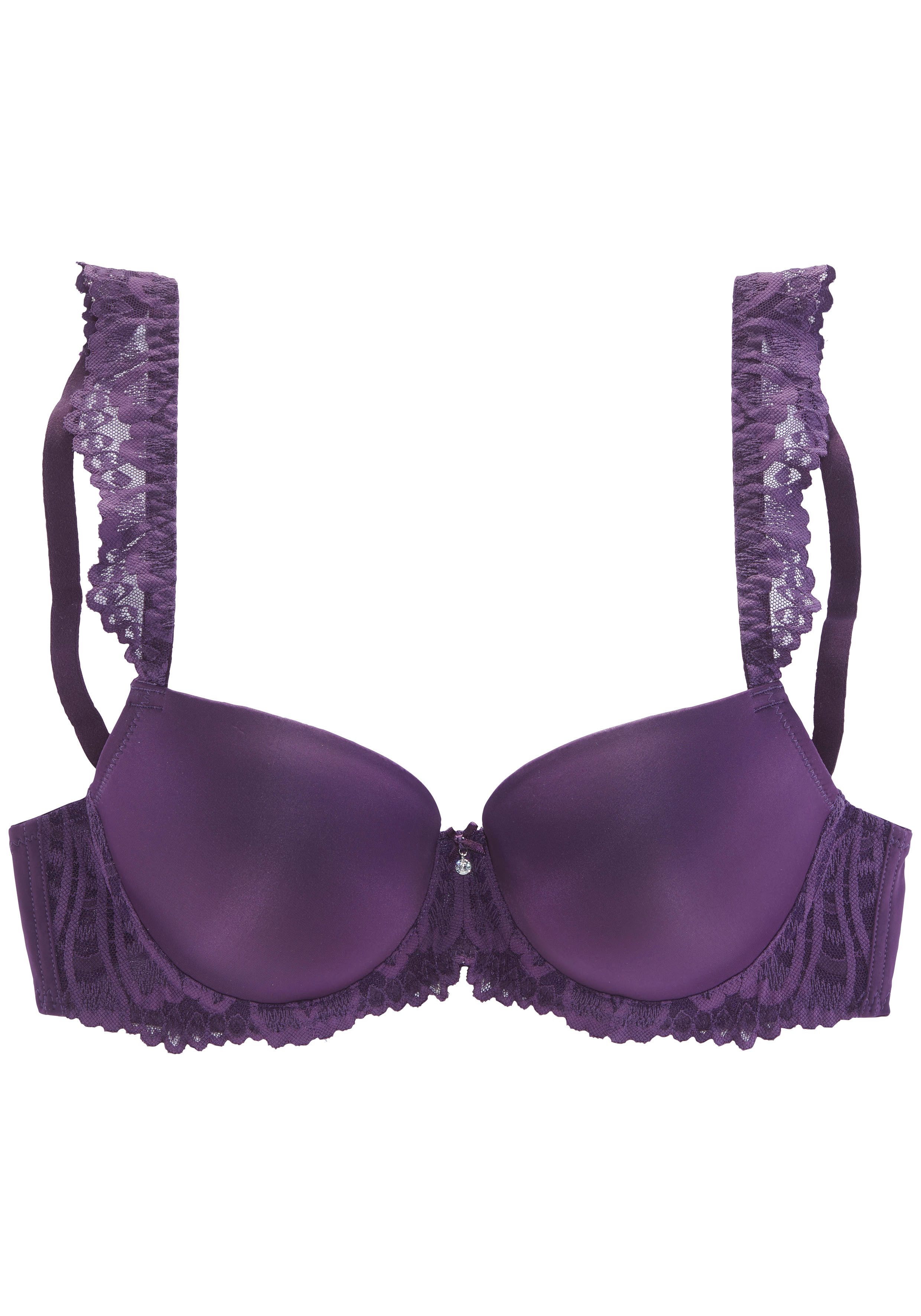 Lascana Bh met steuncups FLORA met prachtige kantbanden en edel glinsterend accessoire, lingerie