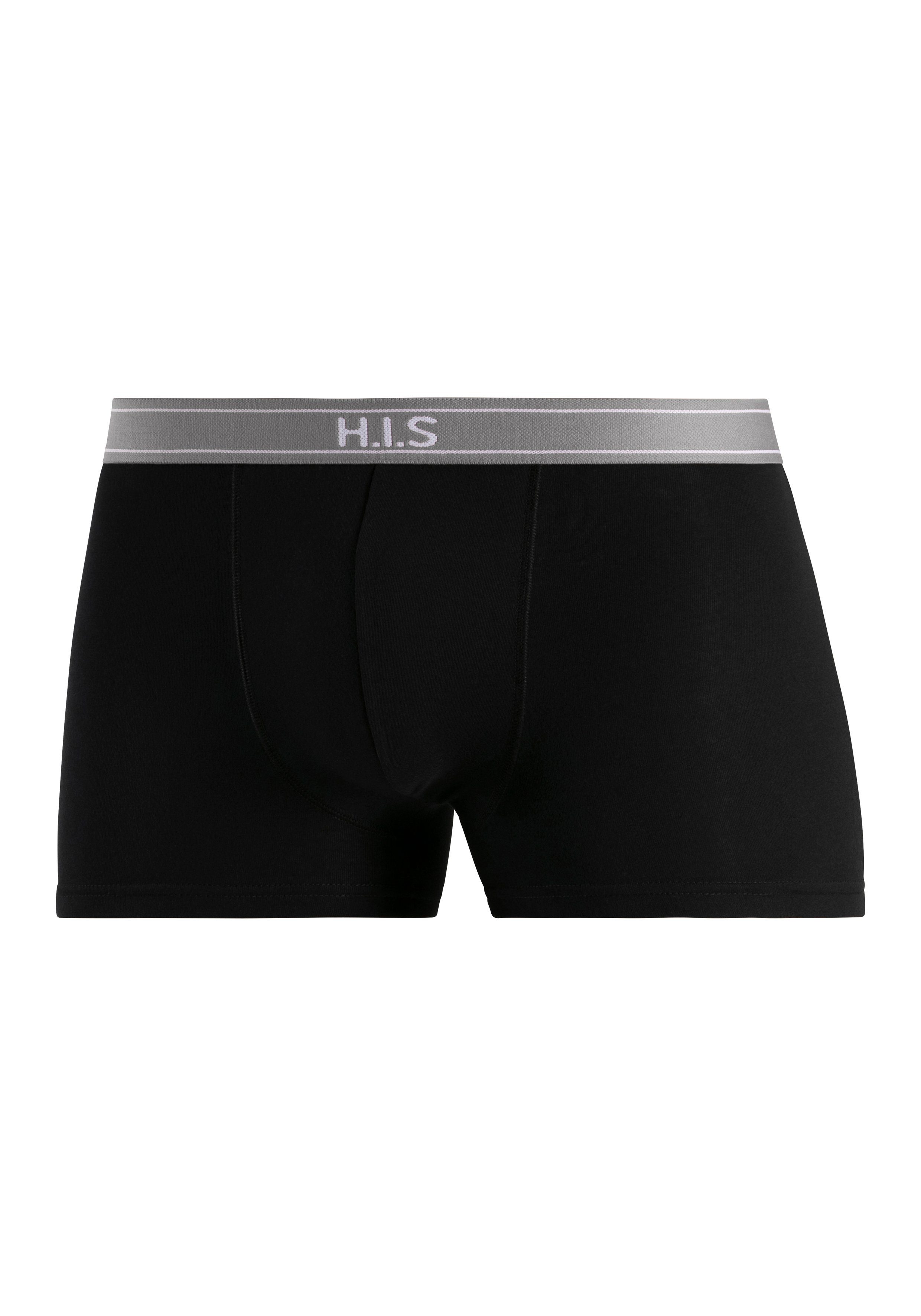 H.I.S Boxershort voor heren met strepen en logo op de band (set, 5 stuks)