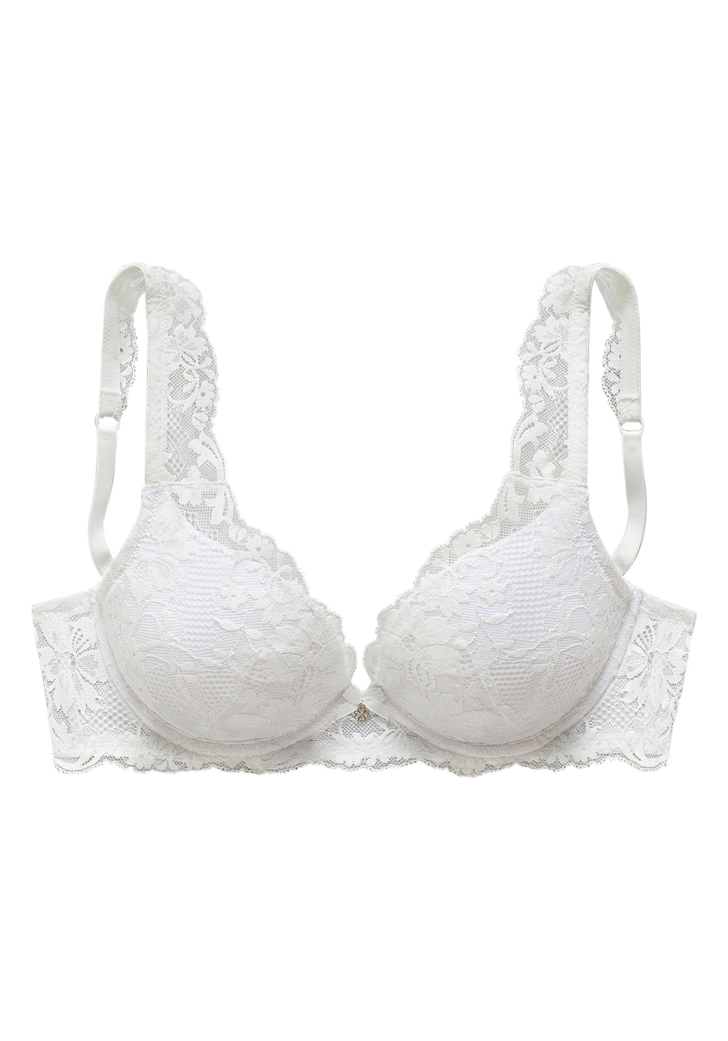 Lascana Push-up-bh rondom van prachtige, gebloemde kant, dessous
