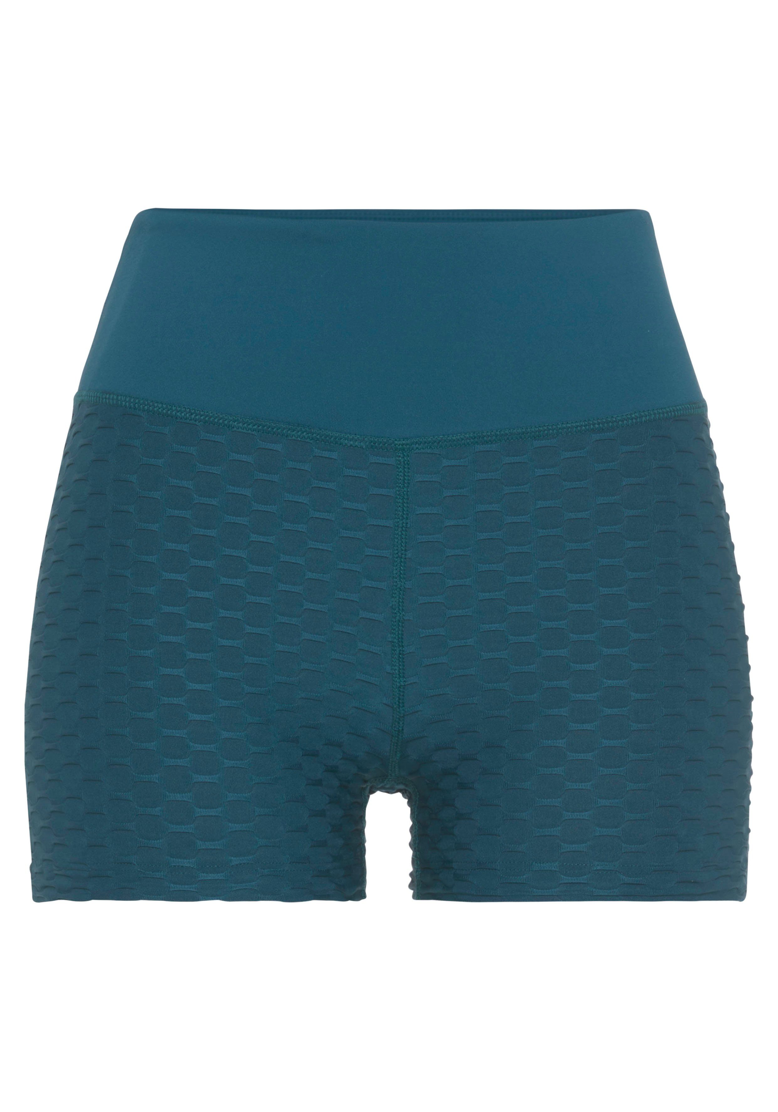 vivance active Short met brede tailleband en honingraatlook