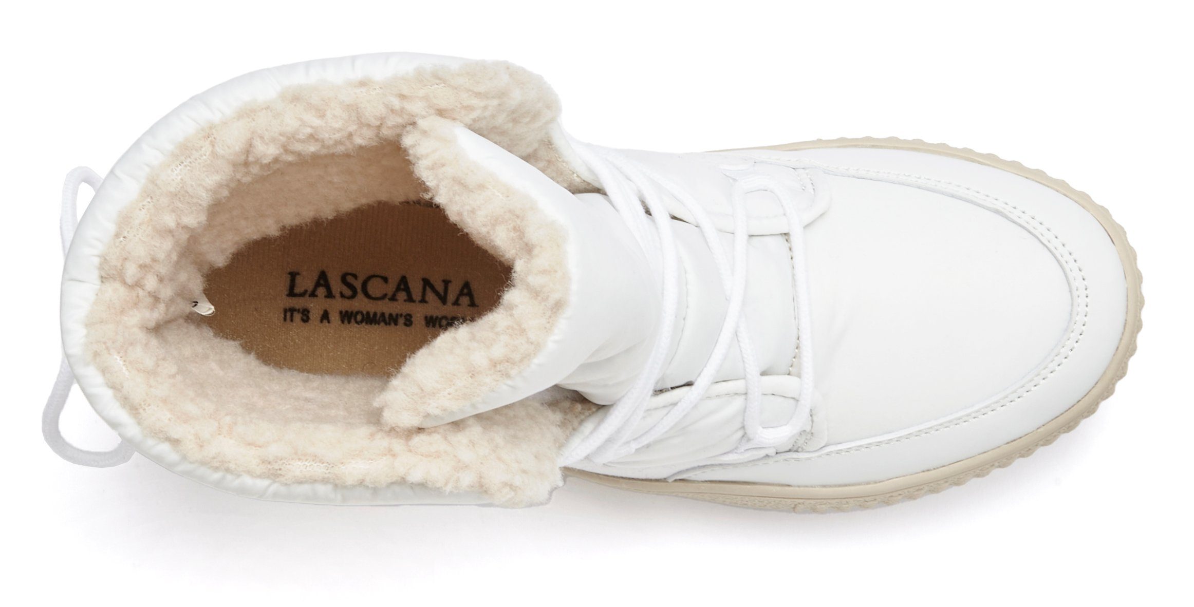 Lascana Winterlaarzen met warme voering, snowboots, veterschoenen, winterlaarzen