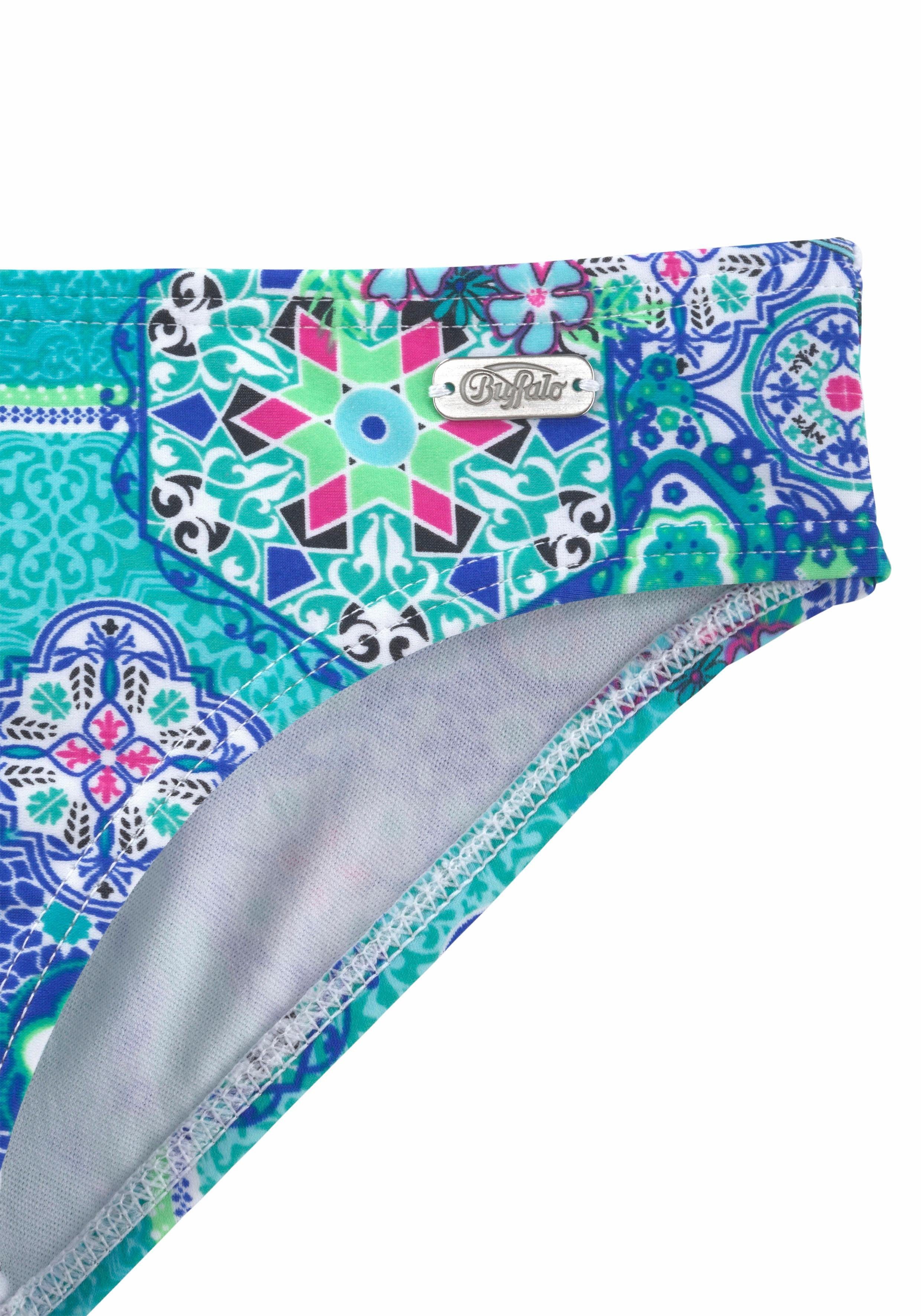 Buffalo Bustierbikini Shari Kids met speelse print bikini's maat 158/164 blauw