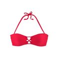 sunseeker bandeau-bikinitop fancy met modieuze siersluiting rood
