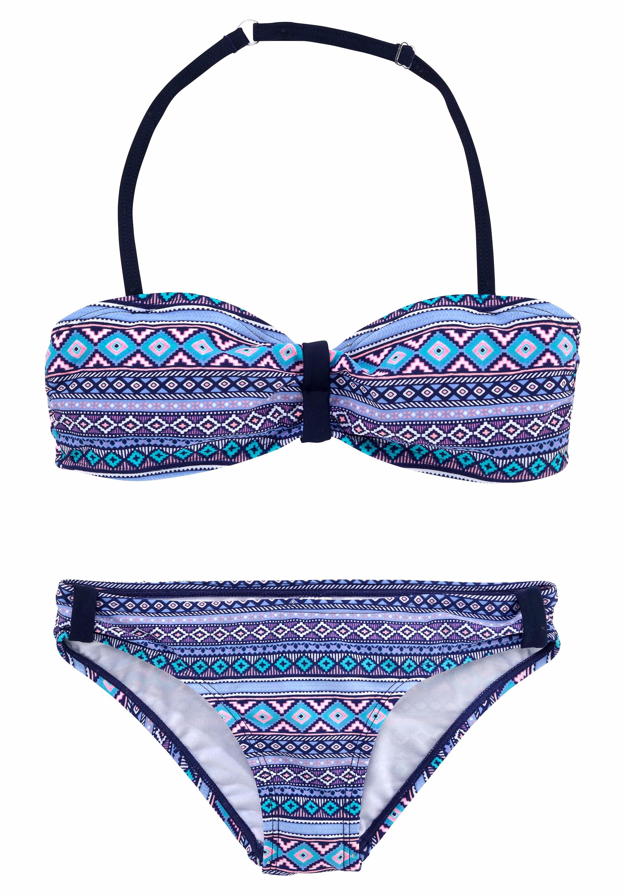 s.Oliver RED LABEL Beachwear Bandeaubikini met grafische print