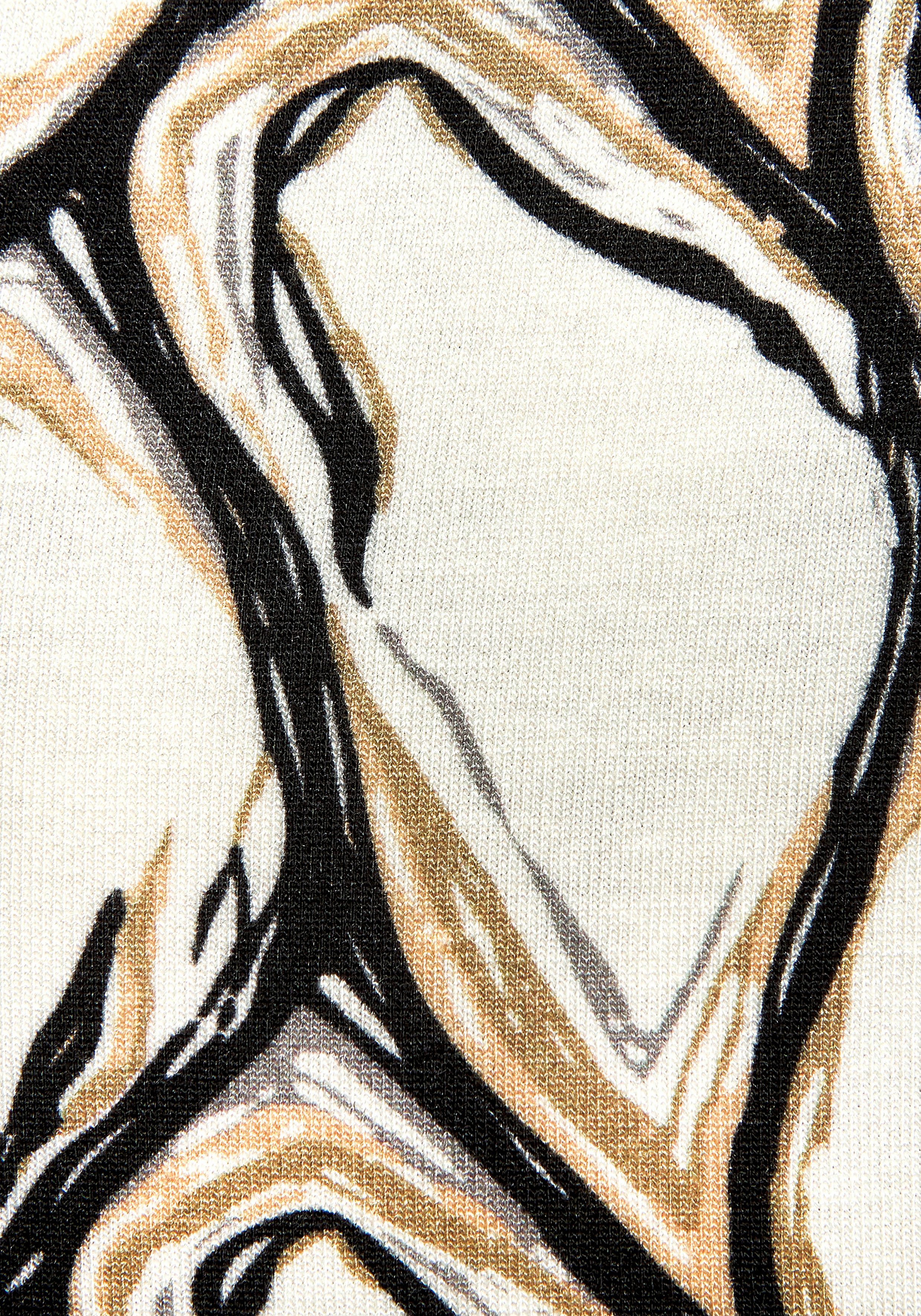 Lascana Tanktop met alloverprint en v-hals, zomers blousetop