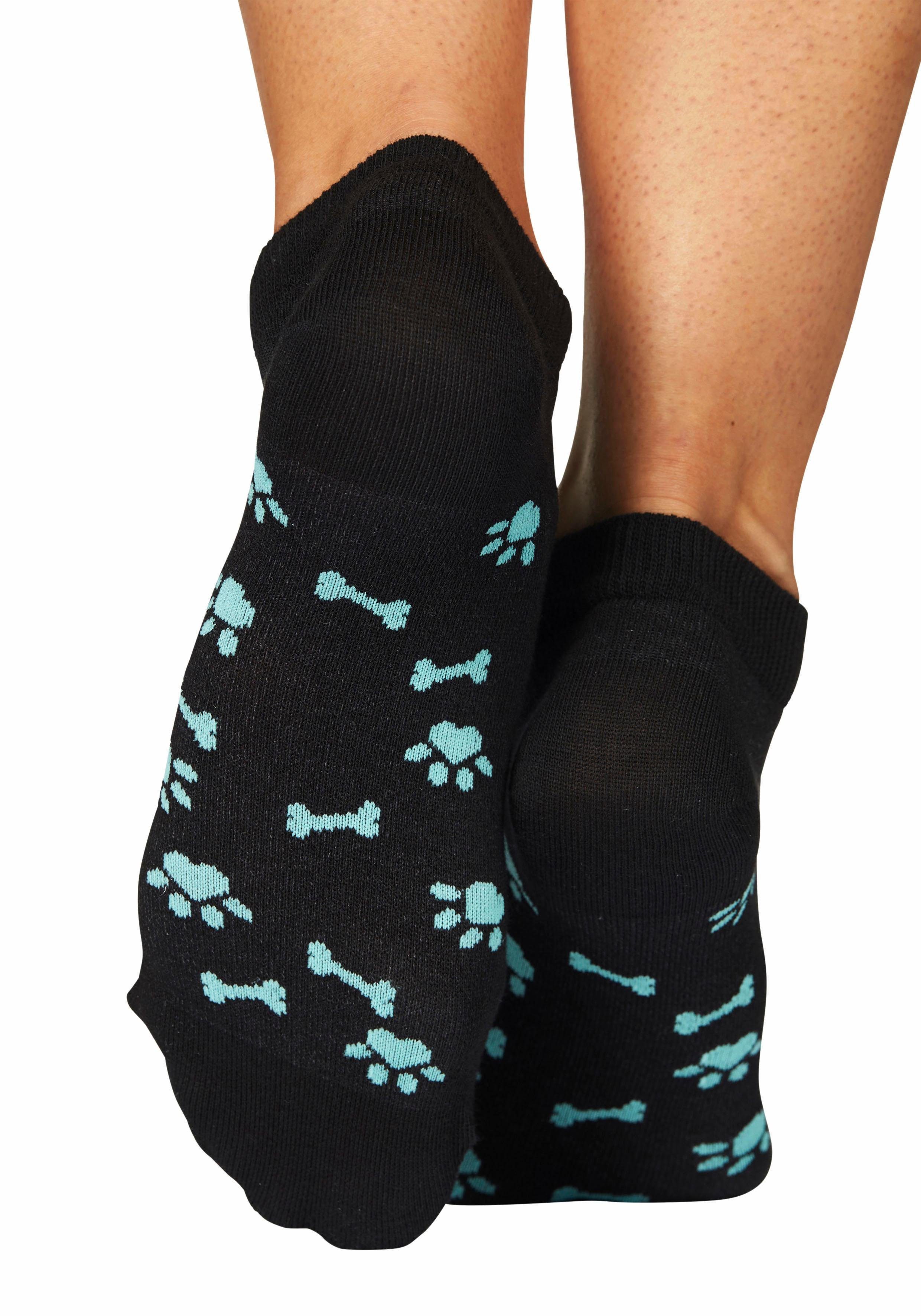 Arizona Sneakersokken met leuk potendesign onder de zool (set, 5 paar)