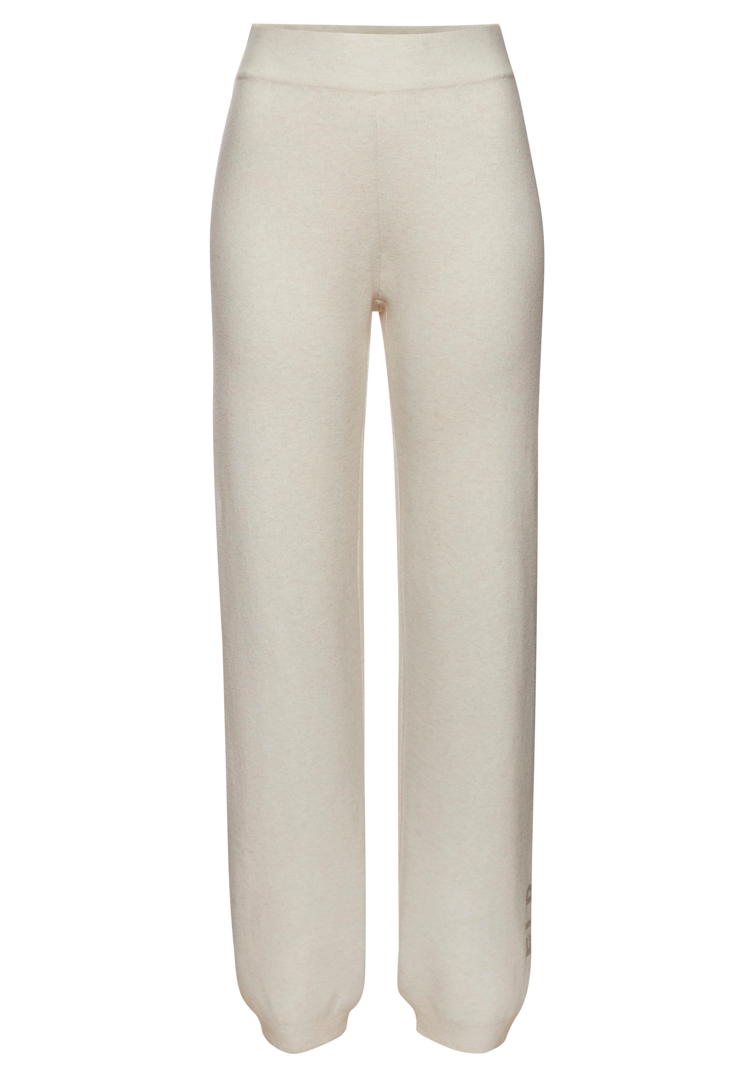 Elbsand Tricotbroek met gebreid logo, van hoogwaardige fijnbrei, loungewear