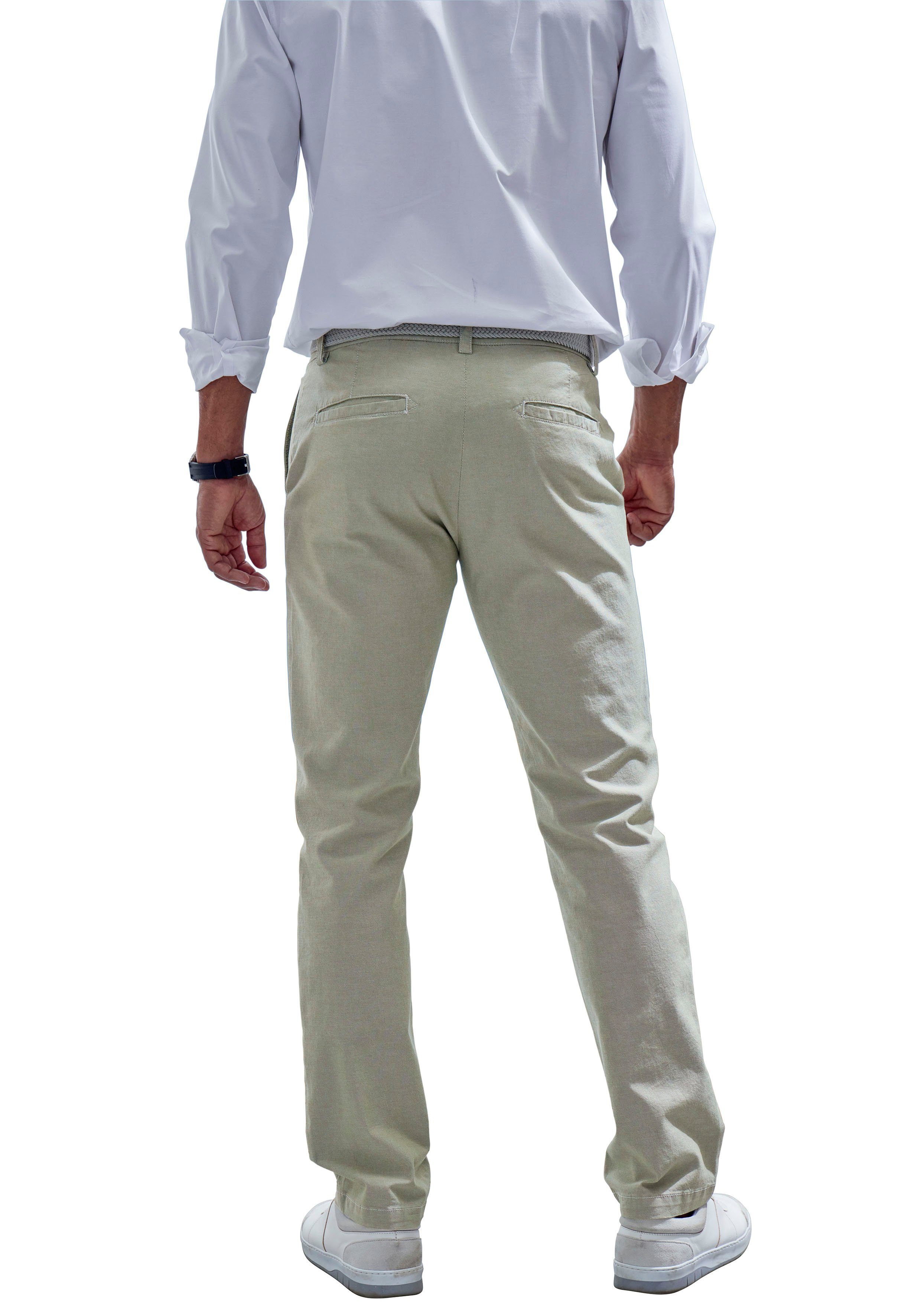 John Devin Chino Regular-fit, lange Oxford broek
