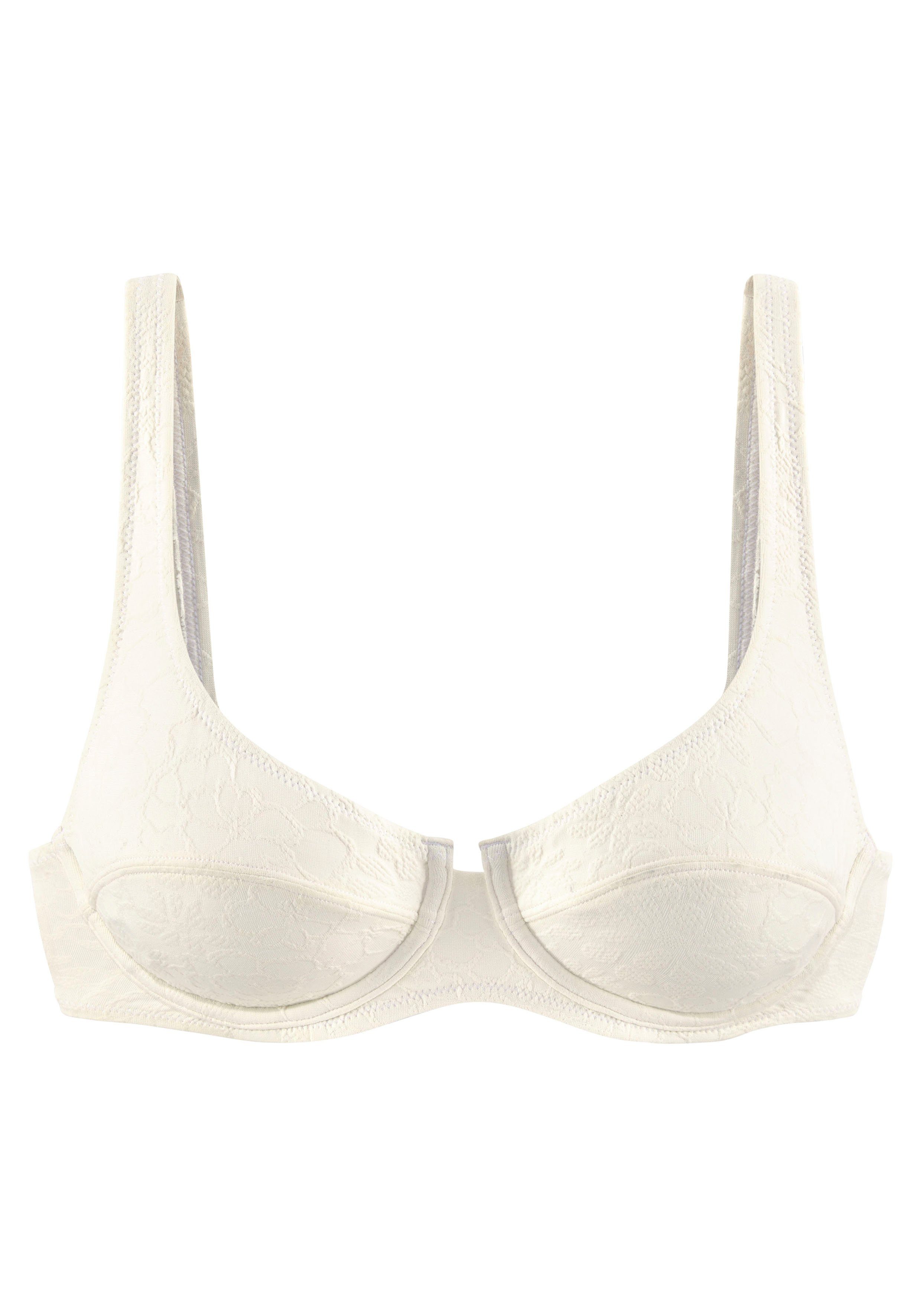 Buffalo Bikinitop met beugels Bubble met bloemig structuurpatroon
