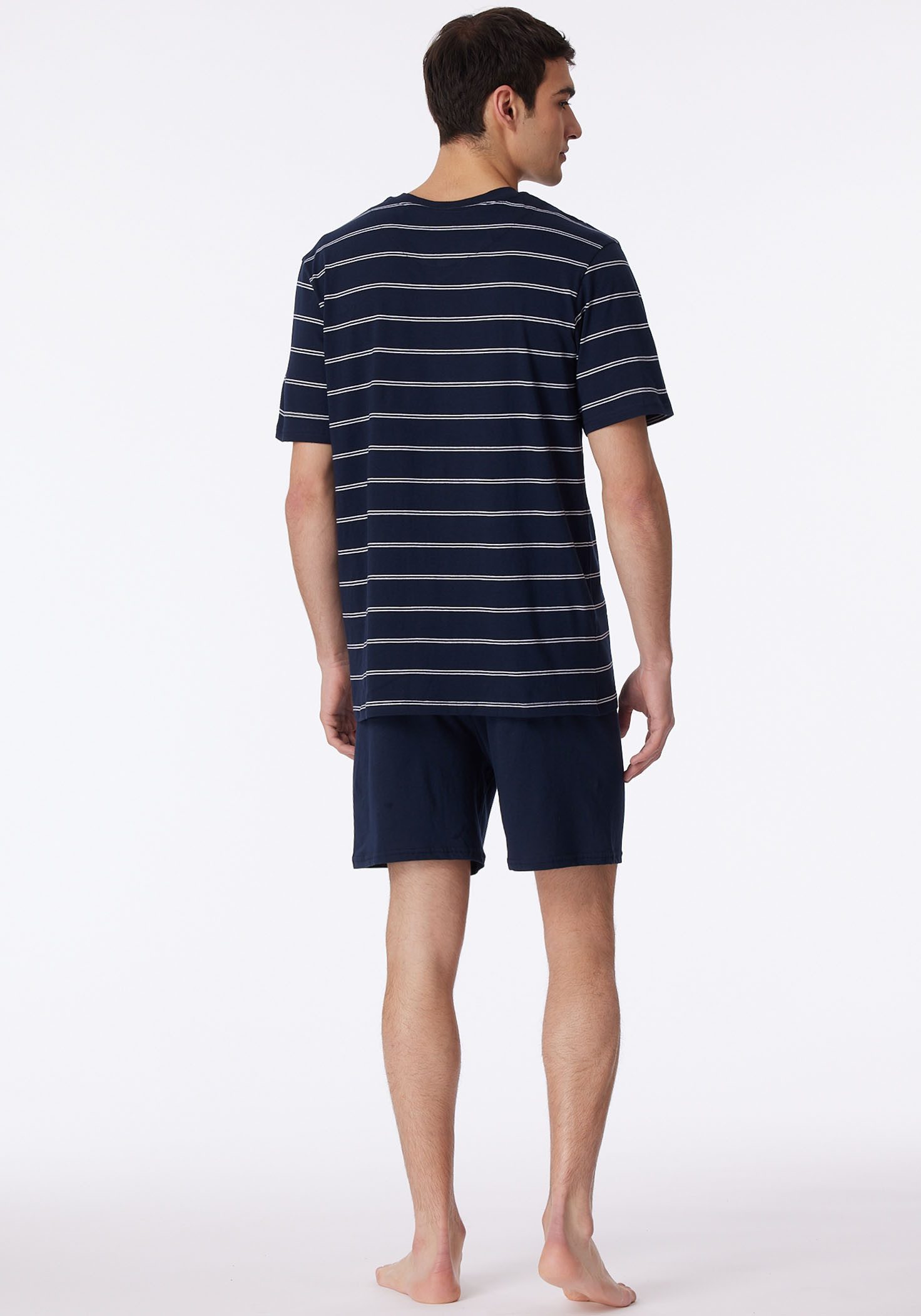 Schiesser Shortama "Dark Sapphire" met mooi streeppatroon (2-delig, 1 stuk)