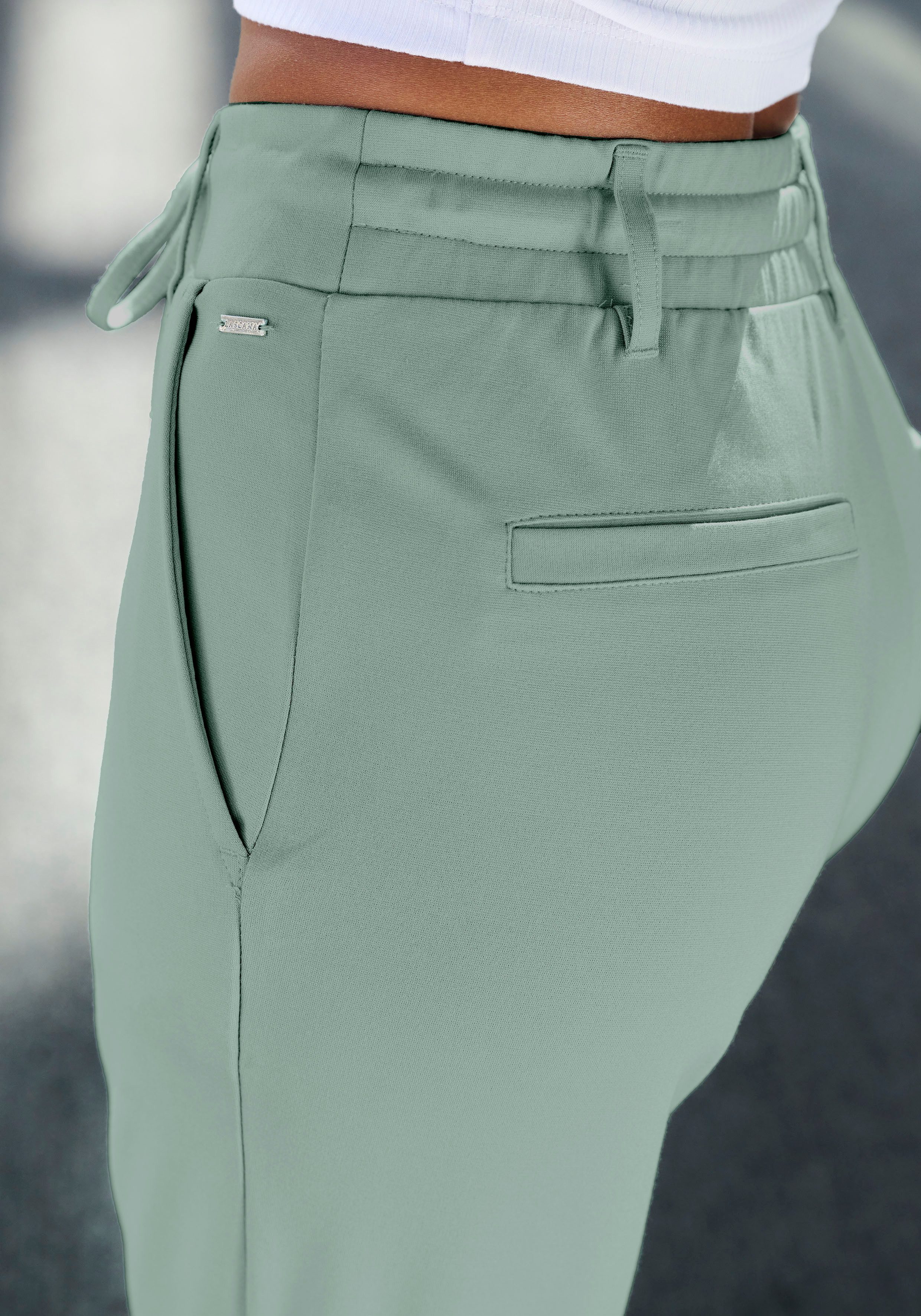 Lascana Jogpants met elastische tailleband en riemlussen, loungewear (1-delig)
