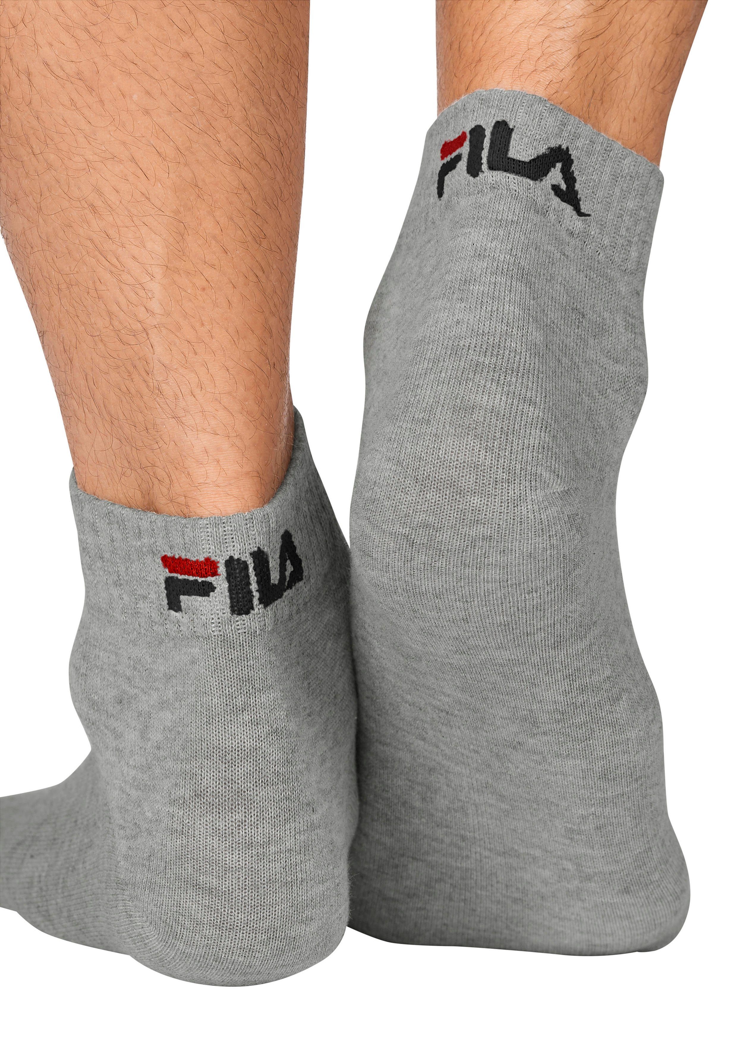 Fila Korte sokken UNISEX INVISIBLE PLAIN SOCKS Katoenmengsel, ribboorden, platte teennaad (6 paar, Set van 6)