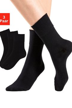 h.i.s sokken met comfortband ook geschikt voor diabetici (3 paar) zwart