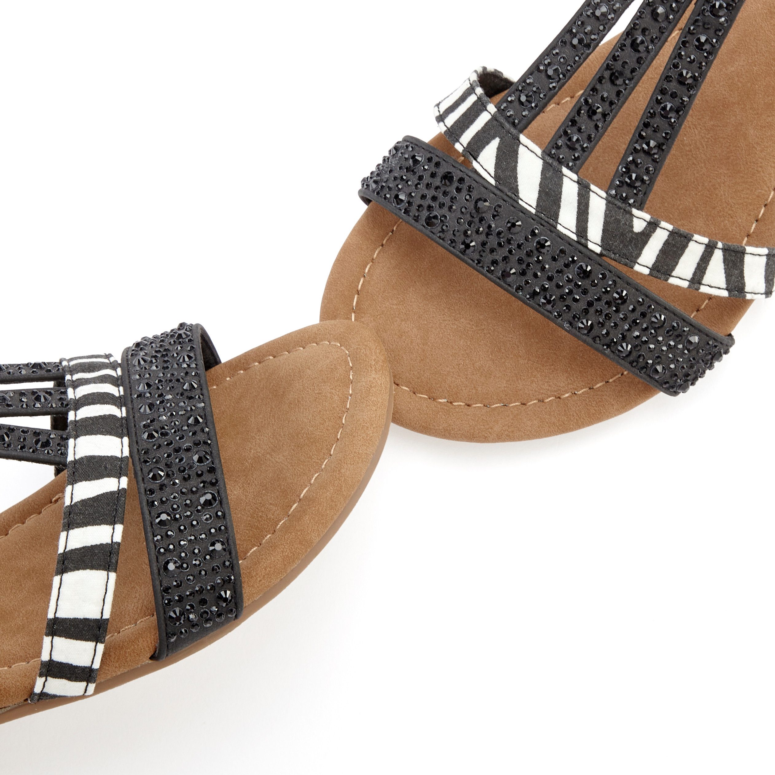 Lascana Sandalen Zomerschoen Sandalette, zomerschoen met versiering en kleine sleehak VEGAN