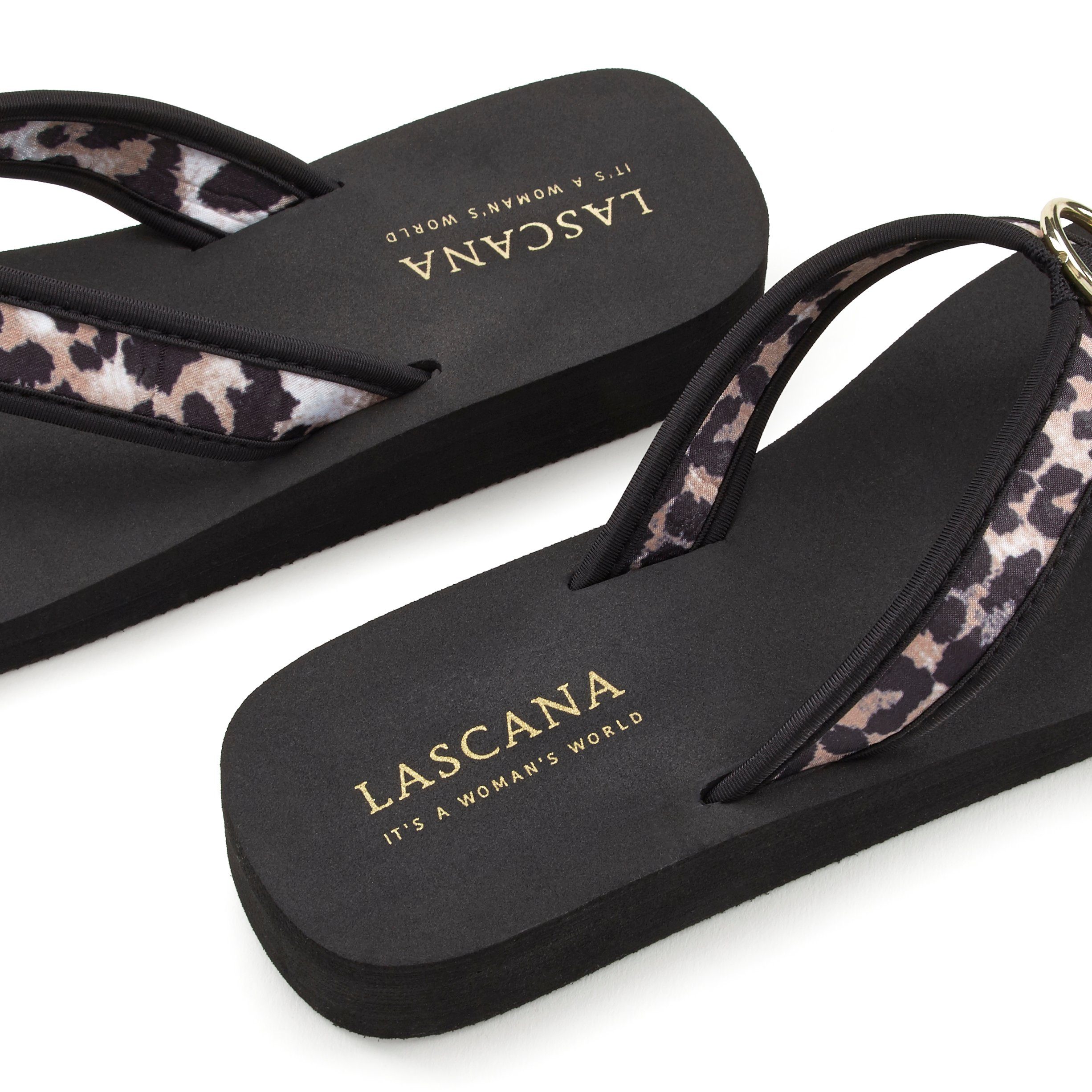 Lascana Badslippers Sandaal, pantoletten, badschoen met ringapplicatie "Italië" VEGAN