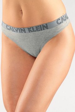 calvin klein string ultimate cotton met logoband grijs