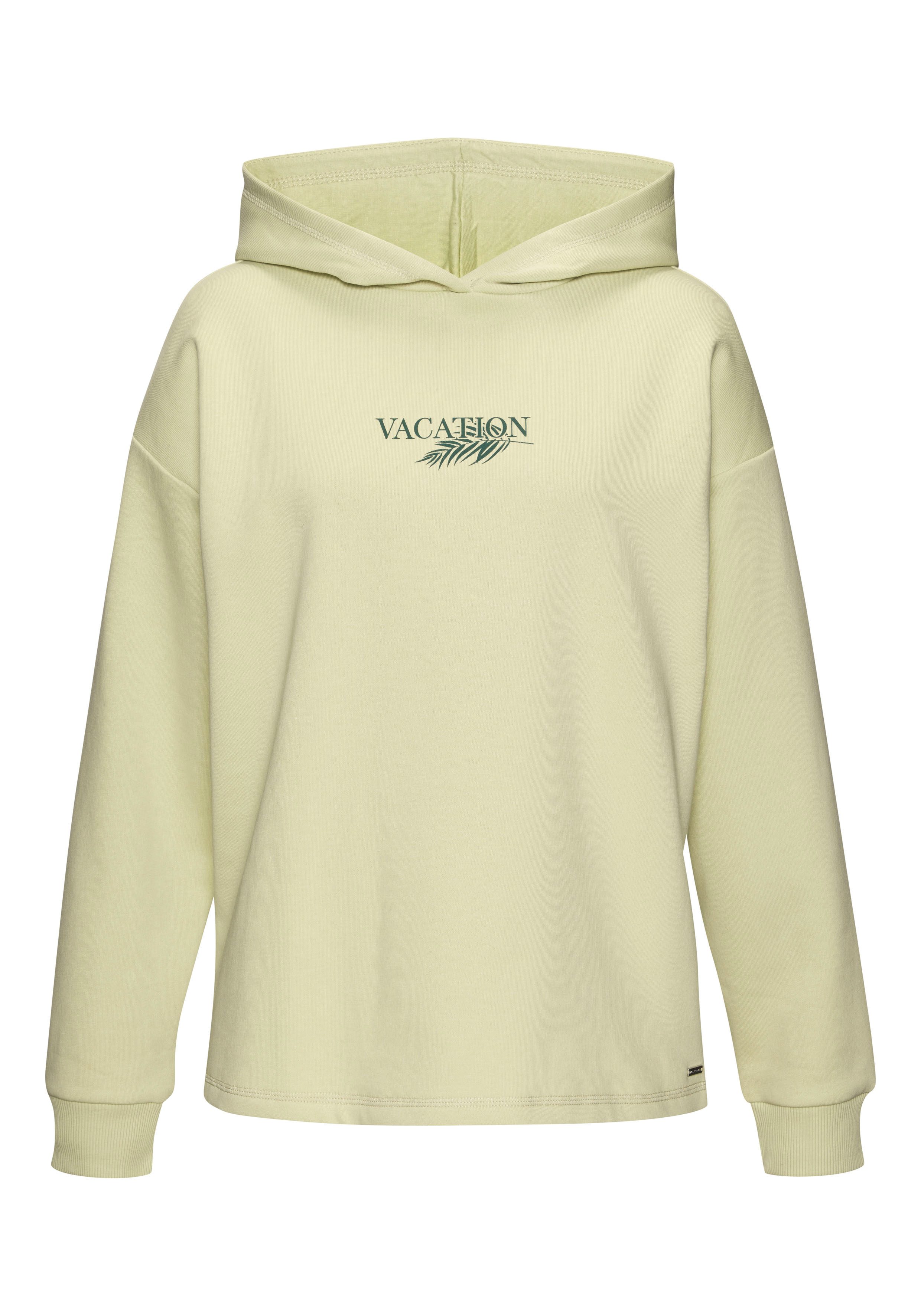 Lascana Hoodie -Capuchonsweatshirt, Loungeshirt Capuchon sweatshirt, loungetop met voorprint, loungewear (1-delig)