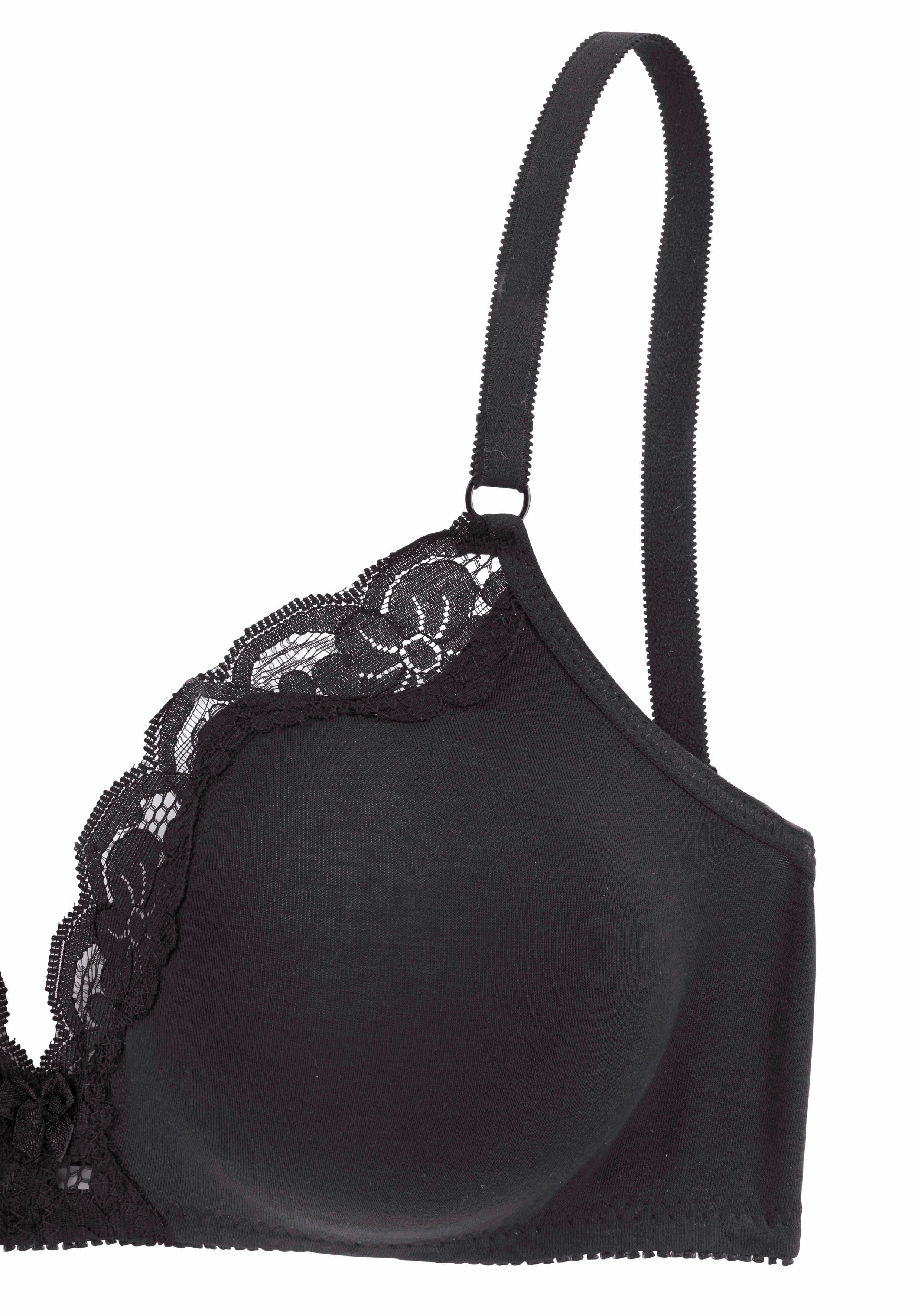 Petite fleur Bralette-bh zonder beugels van katoen met kant (Set van 2)