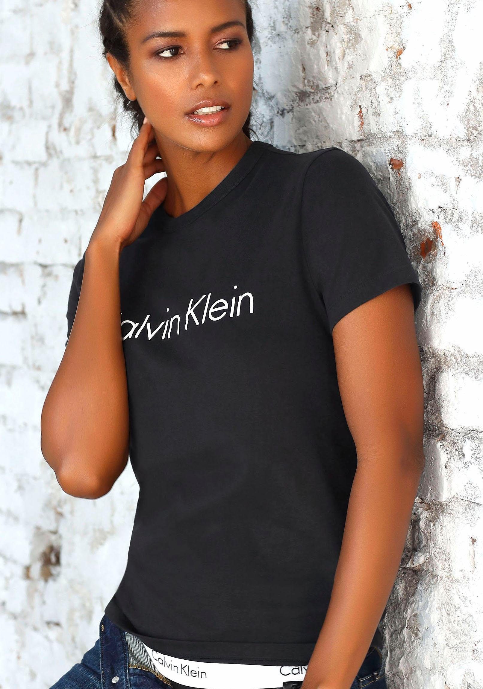 Calvin Klein T-shirt met grote logoprint voordelig besteld LASCANA