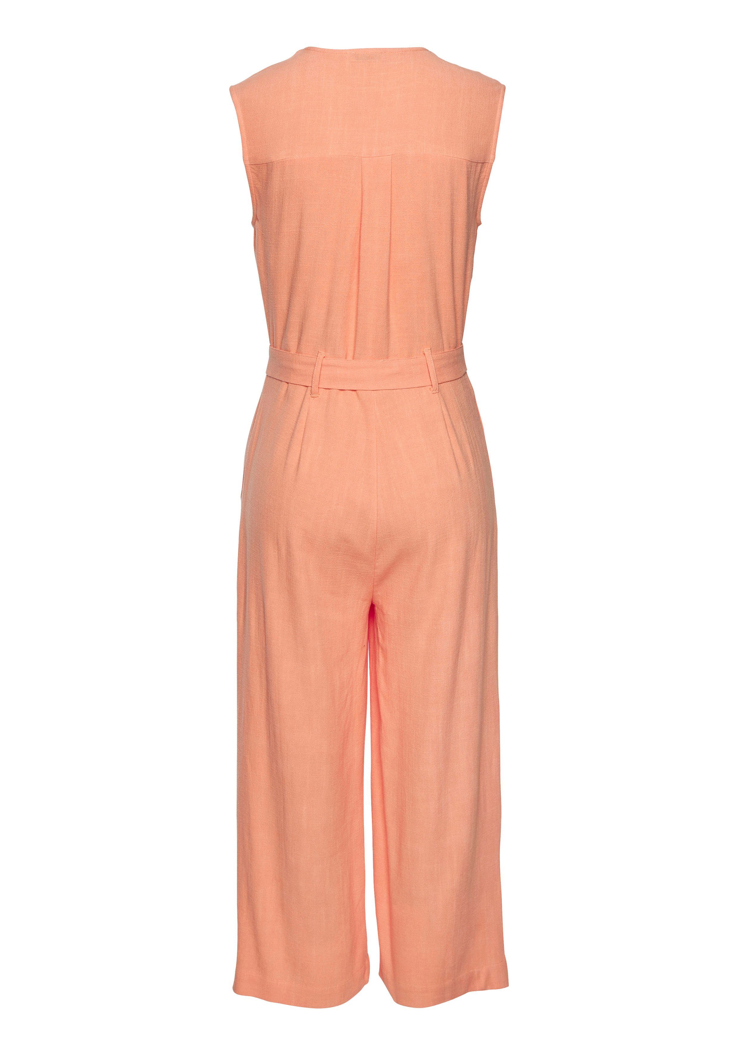 Lascana Jumpsuit en zakken, zomerse jumpsuit, casual-chic (Met een bindceintuur)