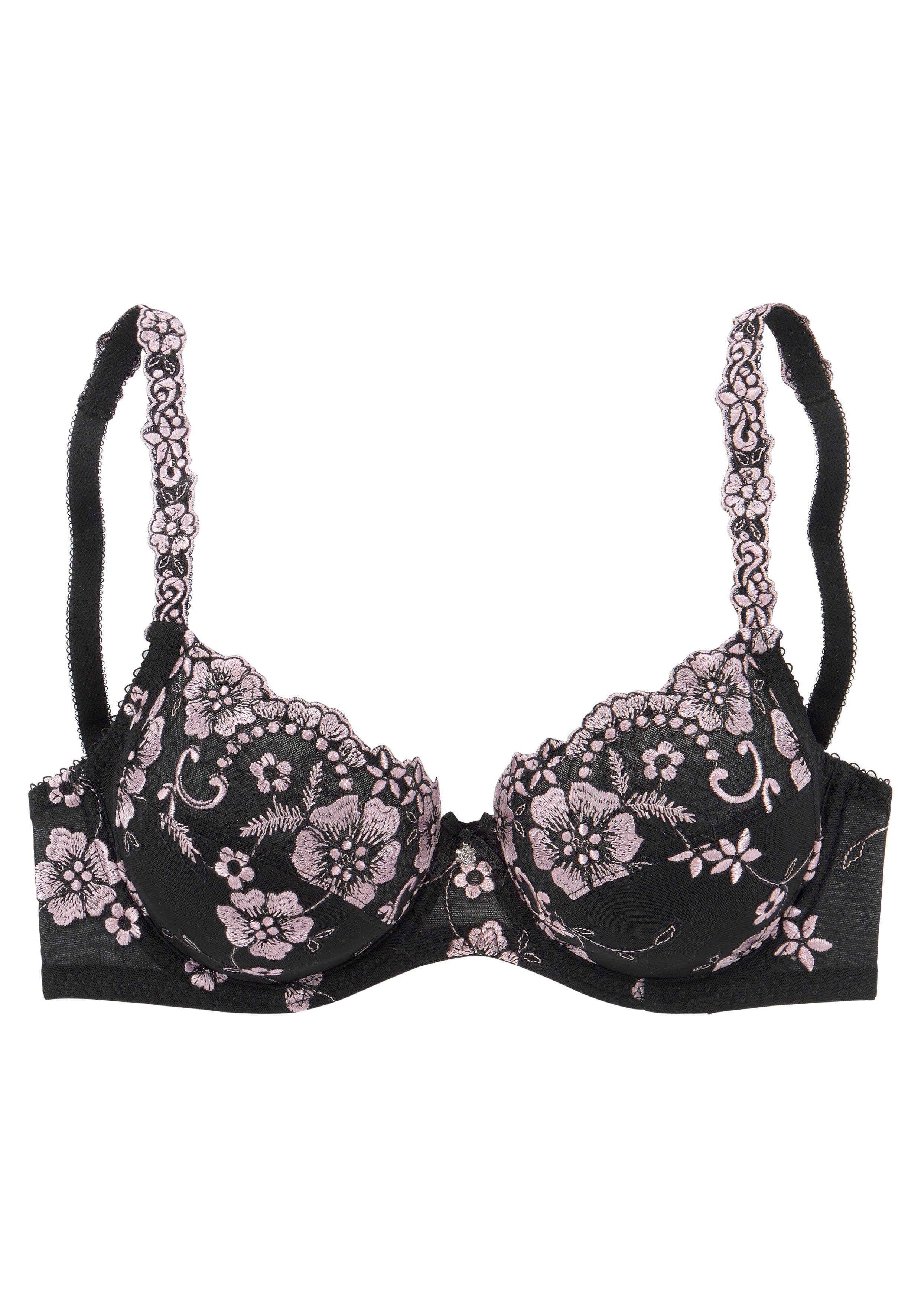 Lascana Beugel-bh WANDA met borduurkant in bloemetjes-look, dessous