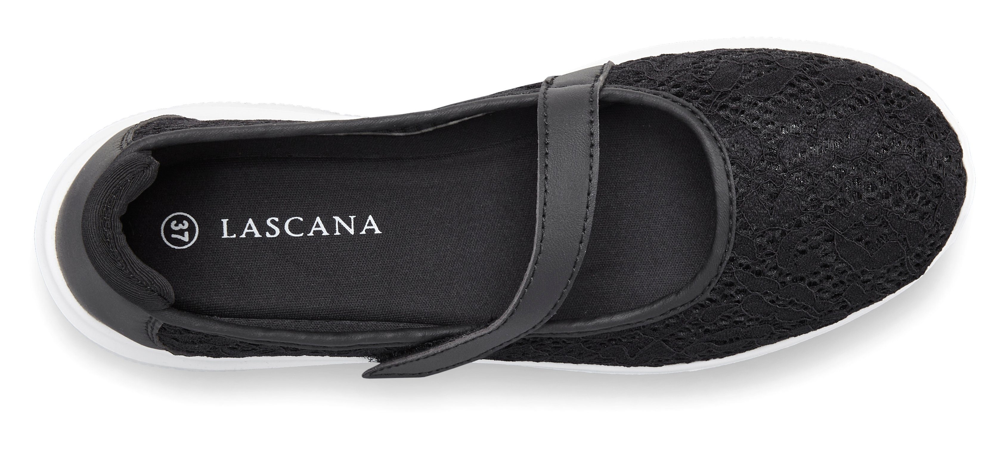 Lascana Instappers Lage schoen superlicht en comfortabel met modieuze punt VEGAN