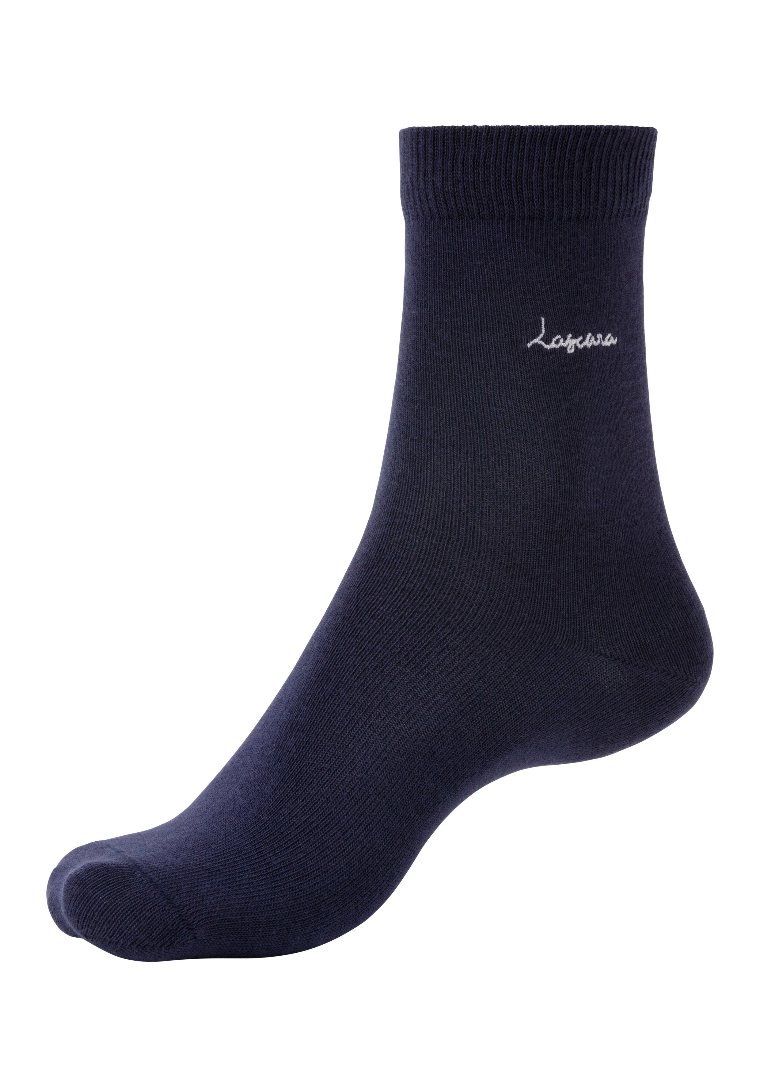 Lascana Basic sokken met hoogwaardig logoborduursel (box, 7 paar)