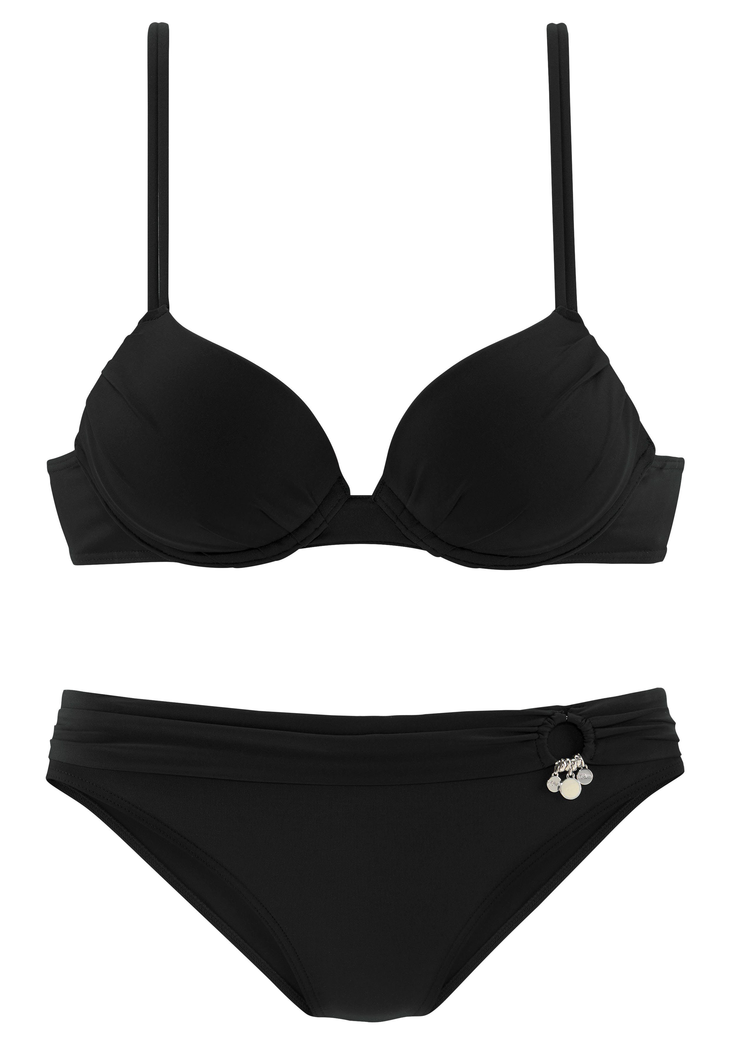 s.Oliver RED LABEL Beachwear Push-upbikini met sierring aan de broek