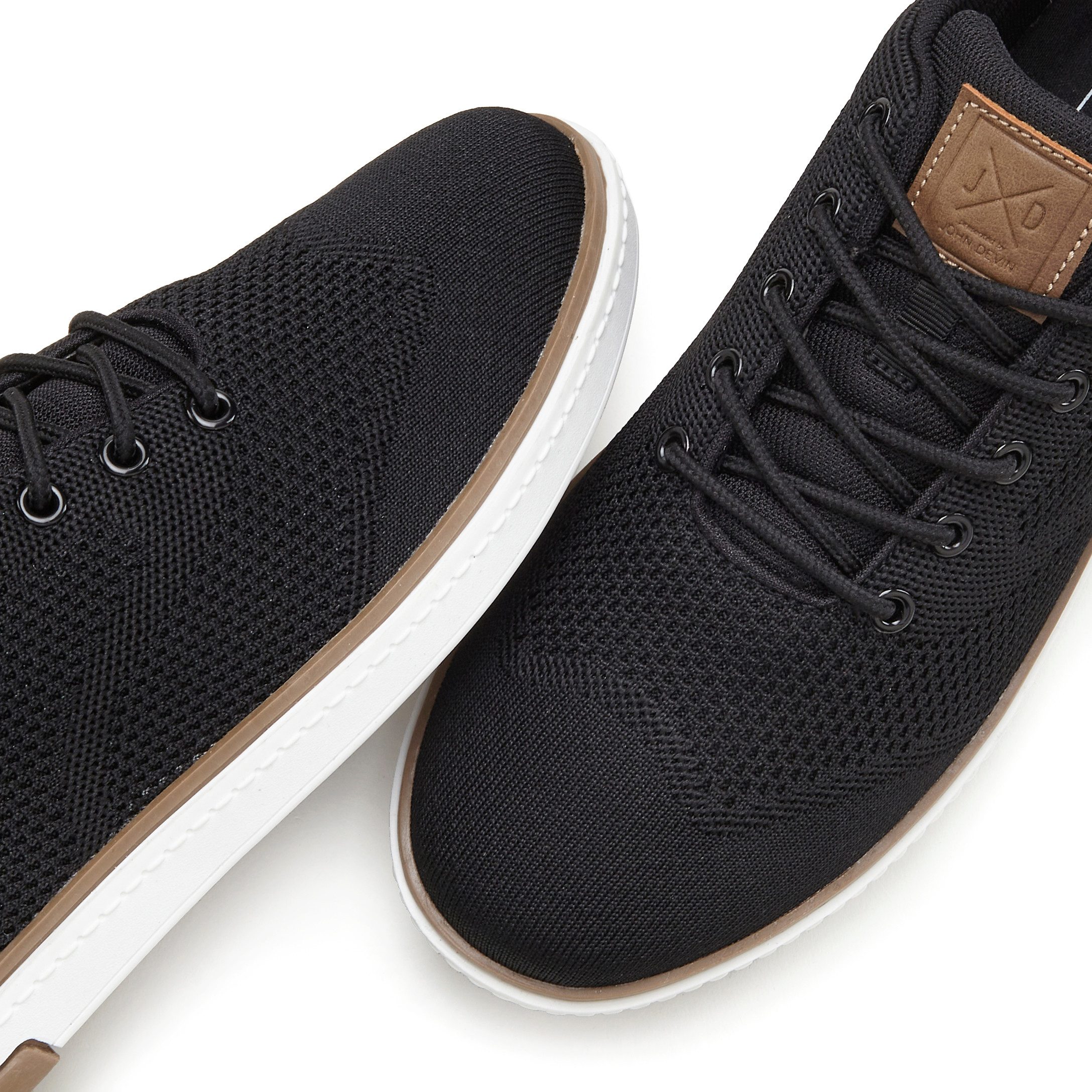 John Devin Sneakers Veterschoenen met mesh-look, vrijetijdsschoen, lage schoen unisex vegan