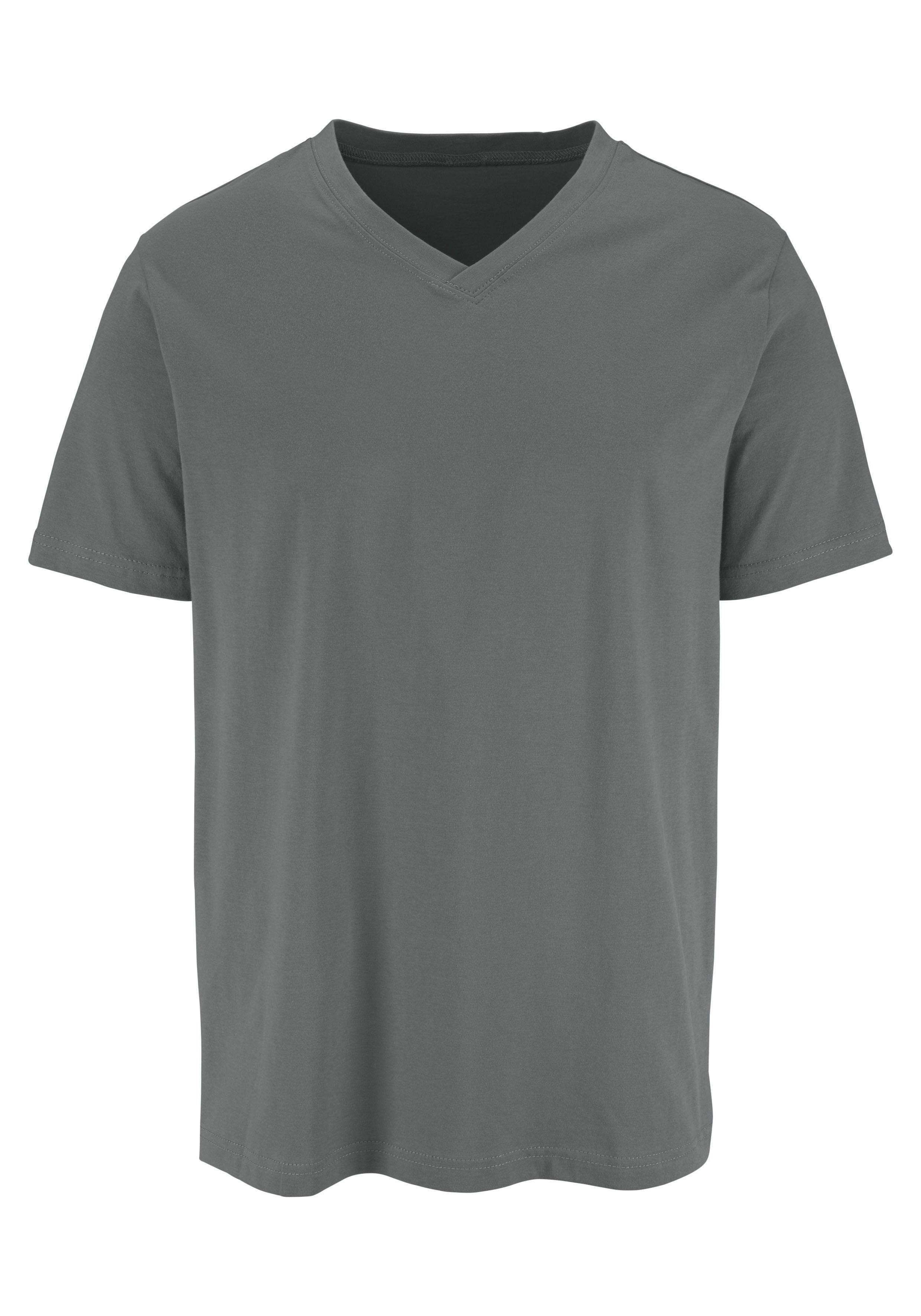 H.I.S T-shirt met v-hals van katoen, onderhemd, t-shirt (set, 3-delig)