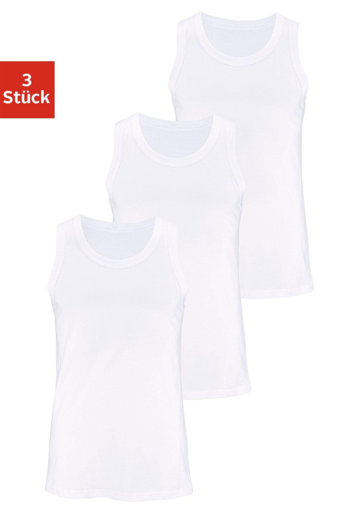 H.I.S Tanktop Onderhemd voor heren met ronde hals van katoen (set, 3-delig) heren maat 9/XXXL wit