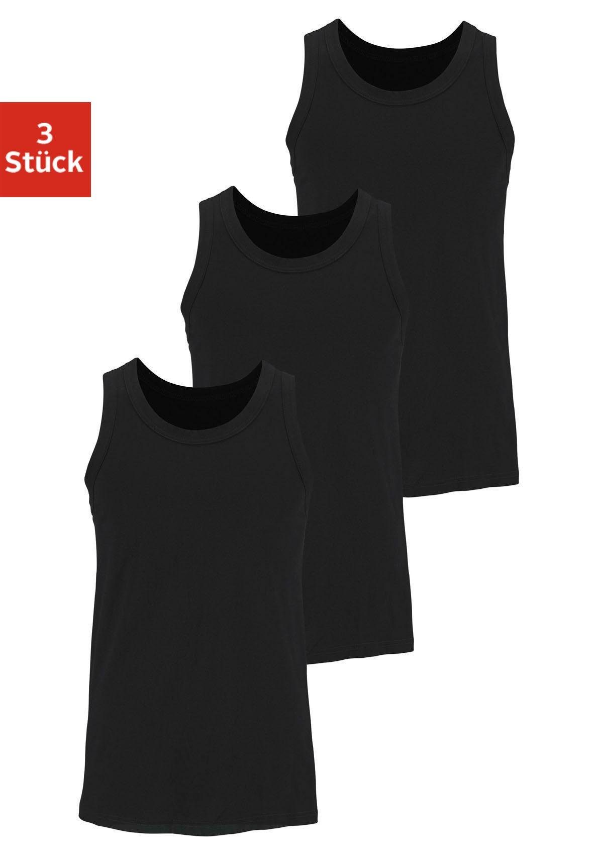 H.I.S Tanktop Onderhemd voor heren met ronde hals van katoen (set, 3-delig)