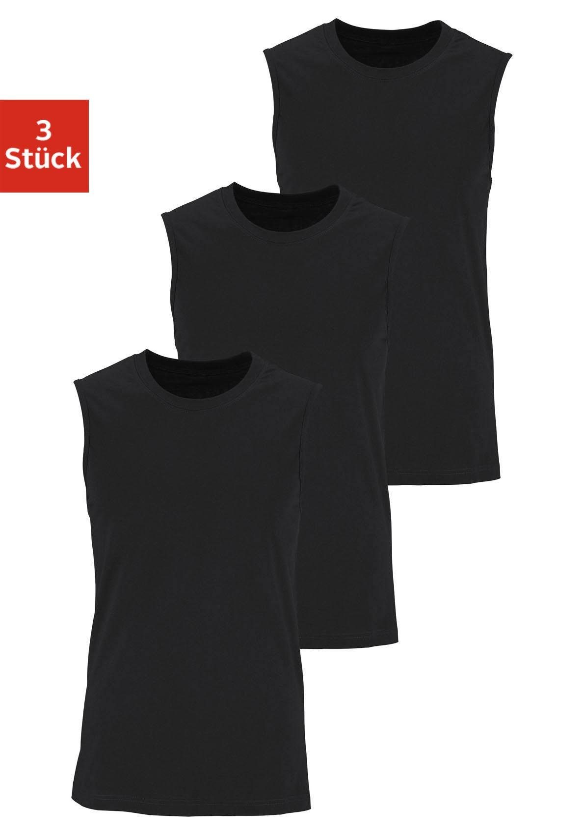 H.I.S Muscle-shirt met een ronde hals (set, 3-delig)
